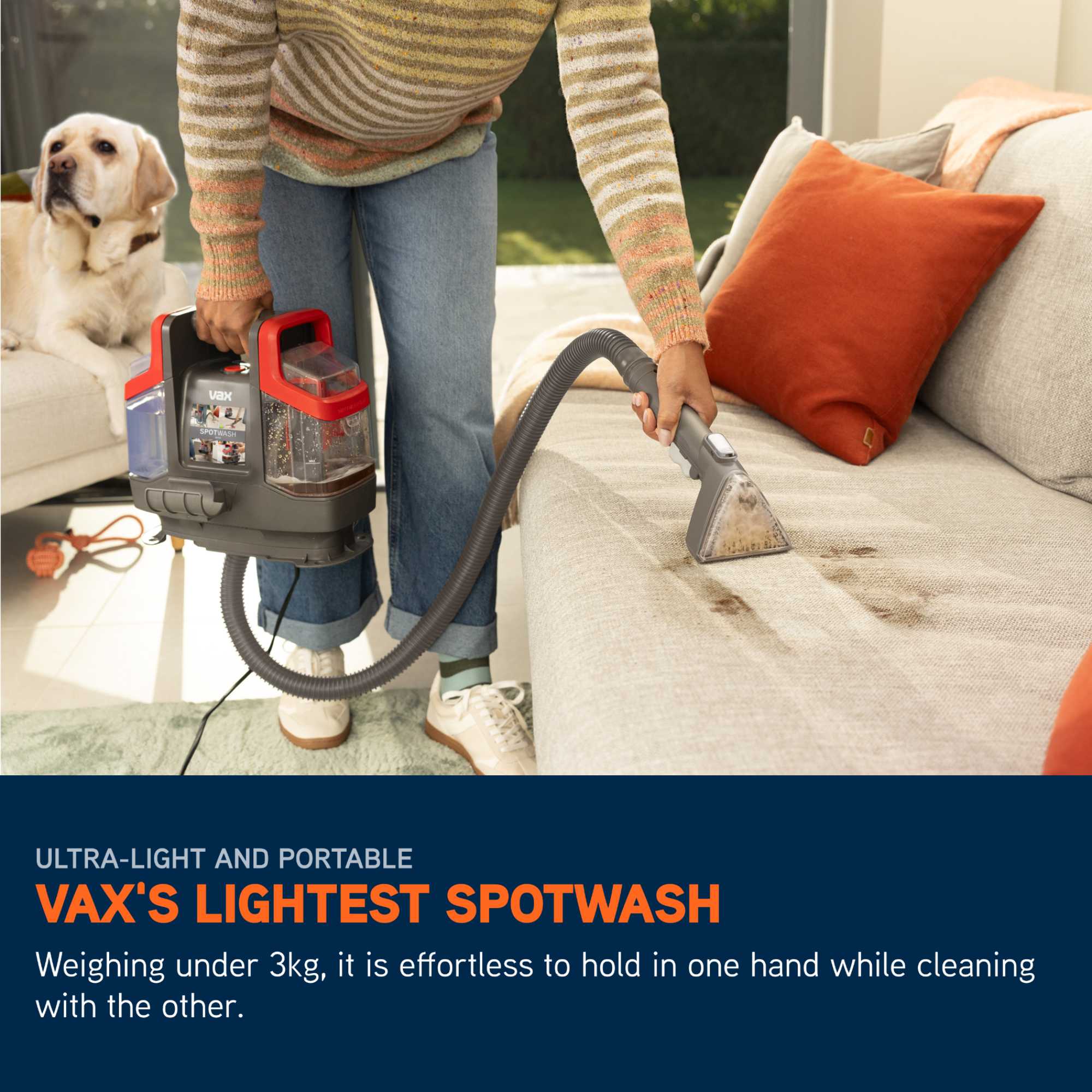 CDSW-MCXS Spotwash Mini Spot Cleaner Handheld - Grey/Red