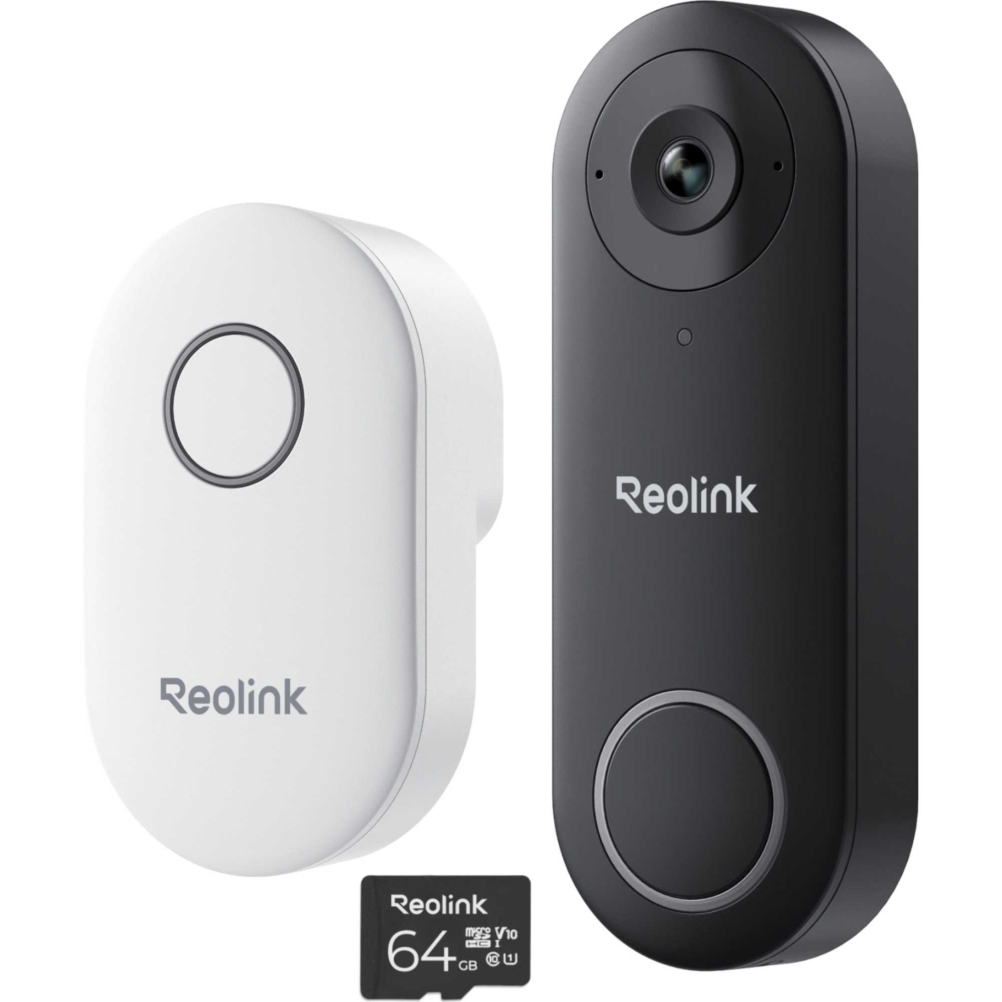 2K+ WiFi Video Doorbell, Smart Detection with Chime + 64GB