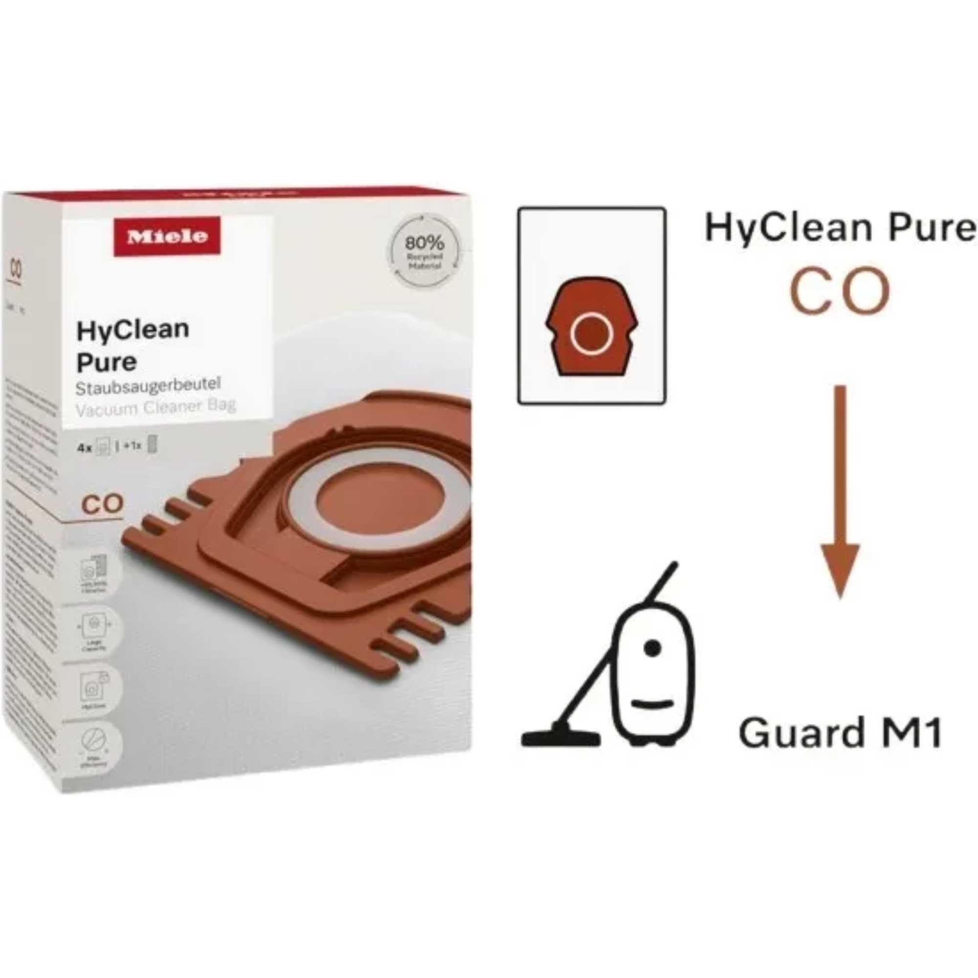 HYCLEAN-CO HyClean Pure CO Vacuum Cleaner Bags for Guard M1