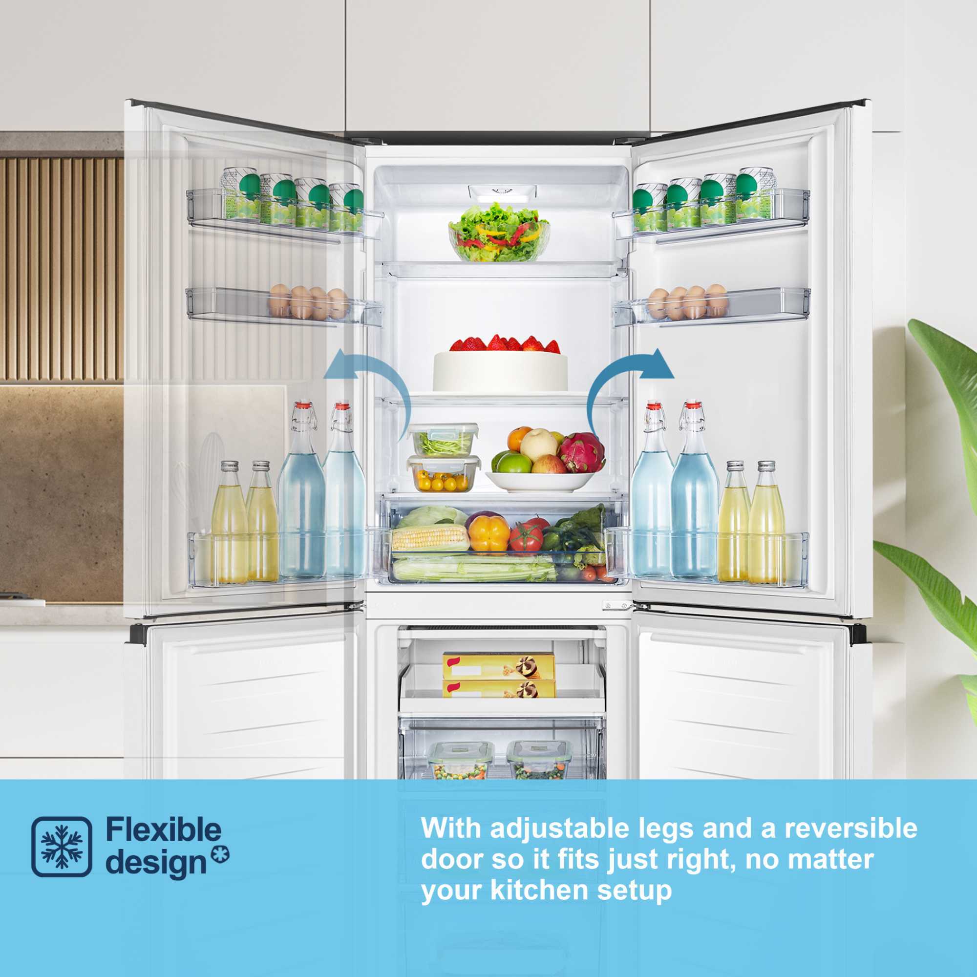 MC55240E 252l Fridge Freezer - White