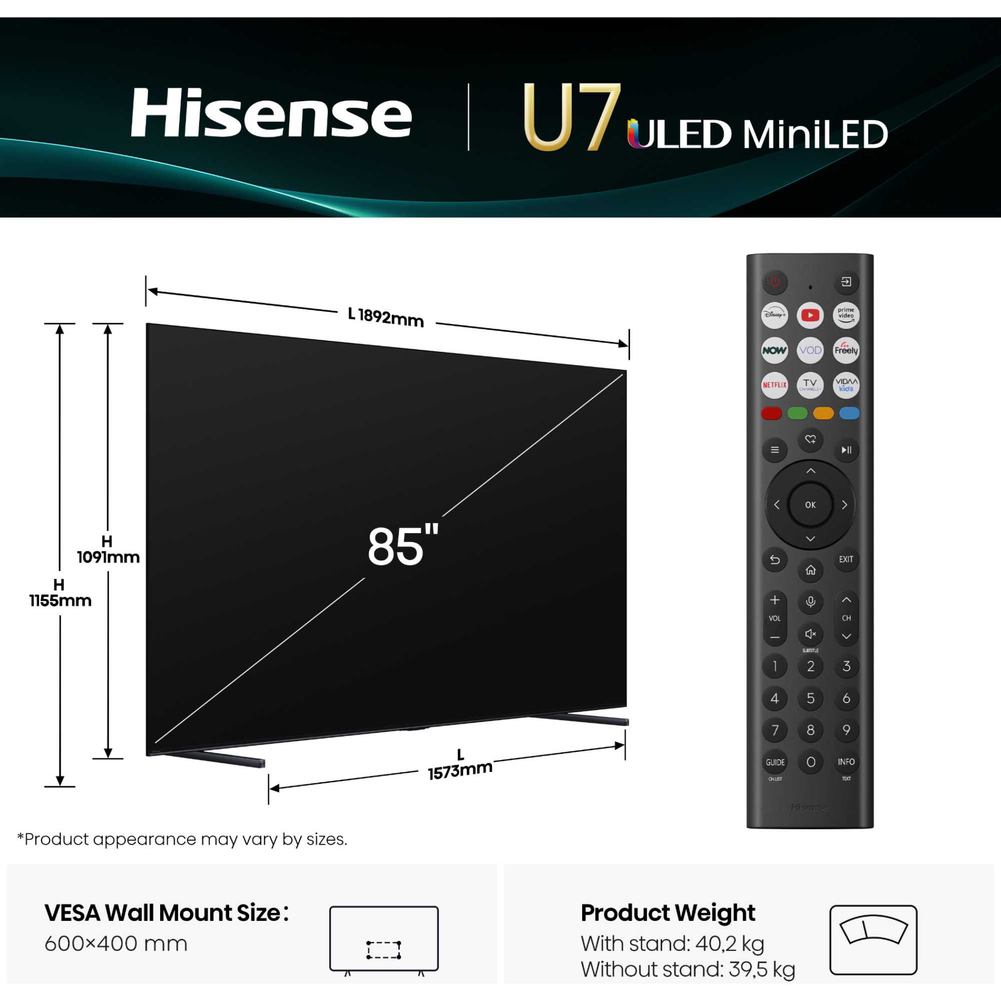 Hisense 85U7QTUK