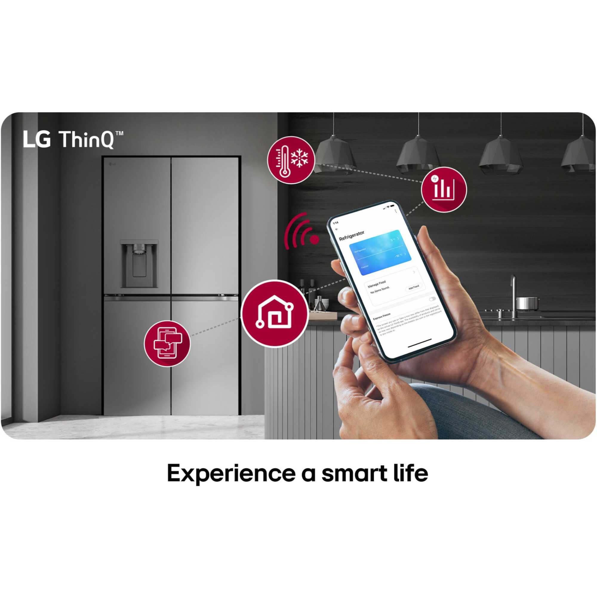 GML960PYFE 637L American Style Fridge Freezer with No Frost