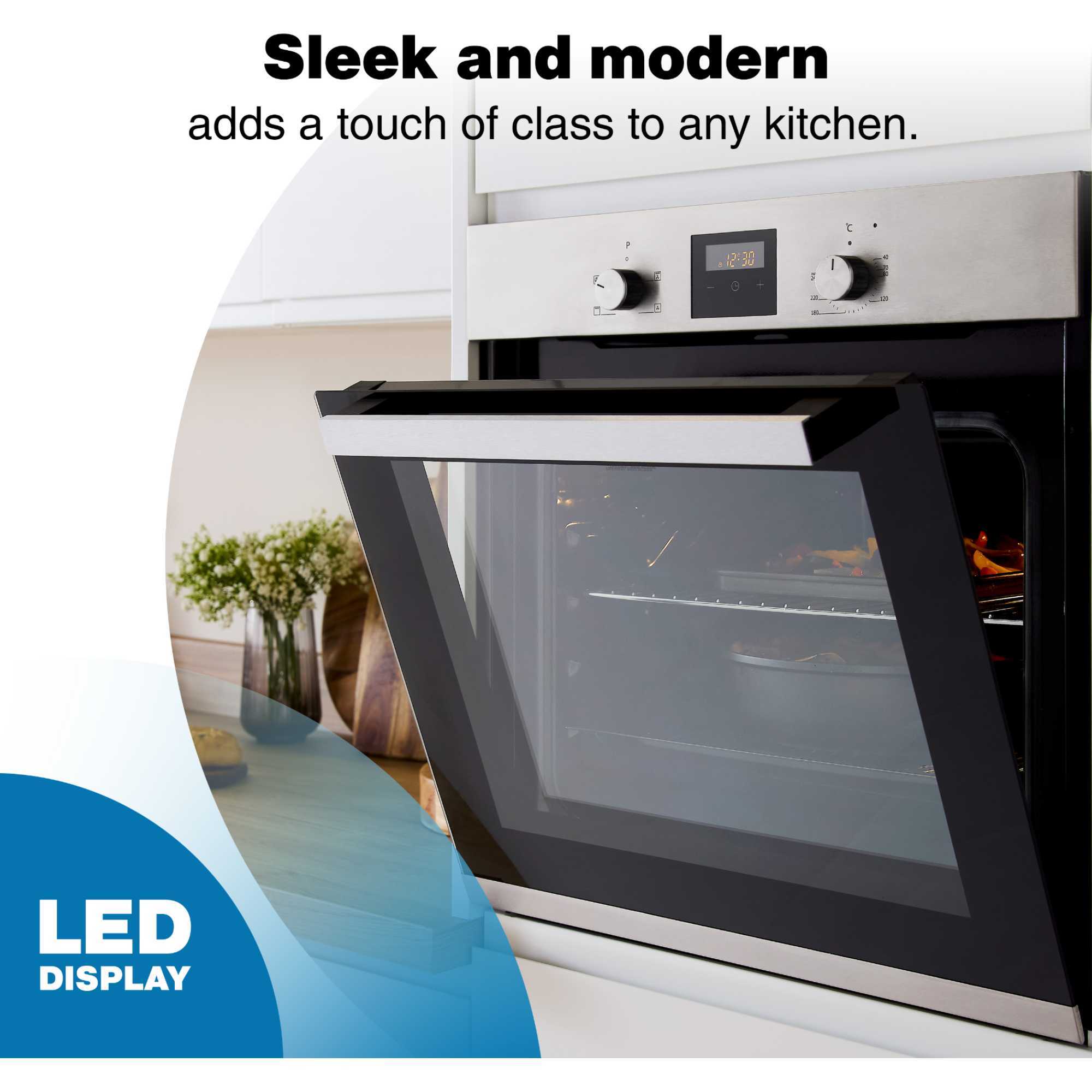 BISOF3SS Built-In 56L Electric Oven with Grill - Stainless Steel