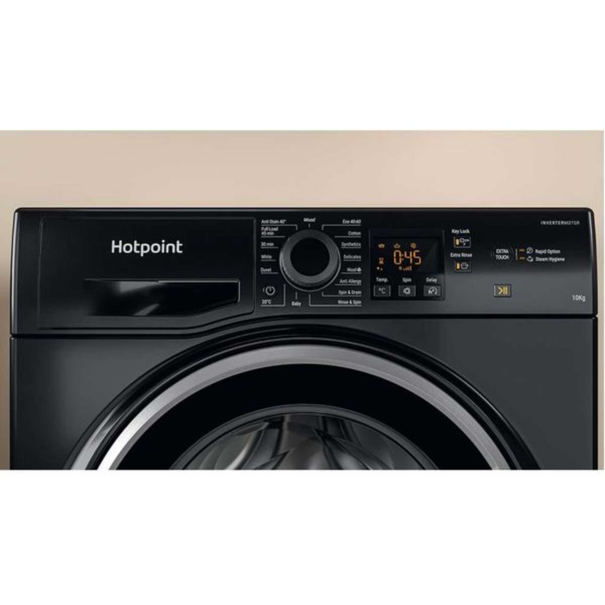 H101B ANTI STAIN UK 10kg Washing Machine 1400rpm - Black