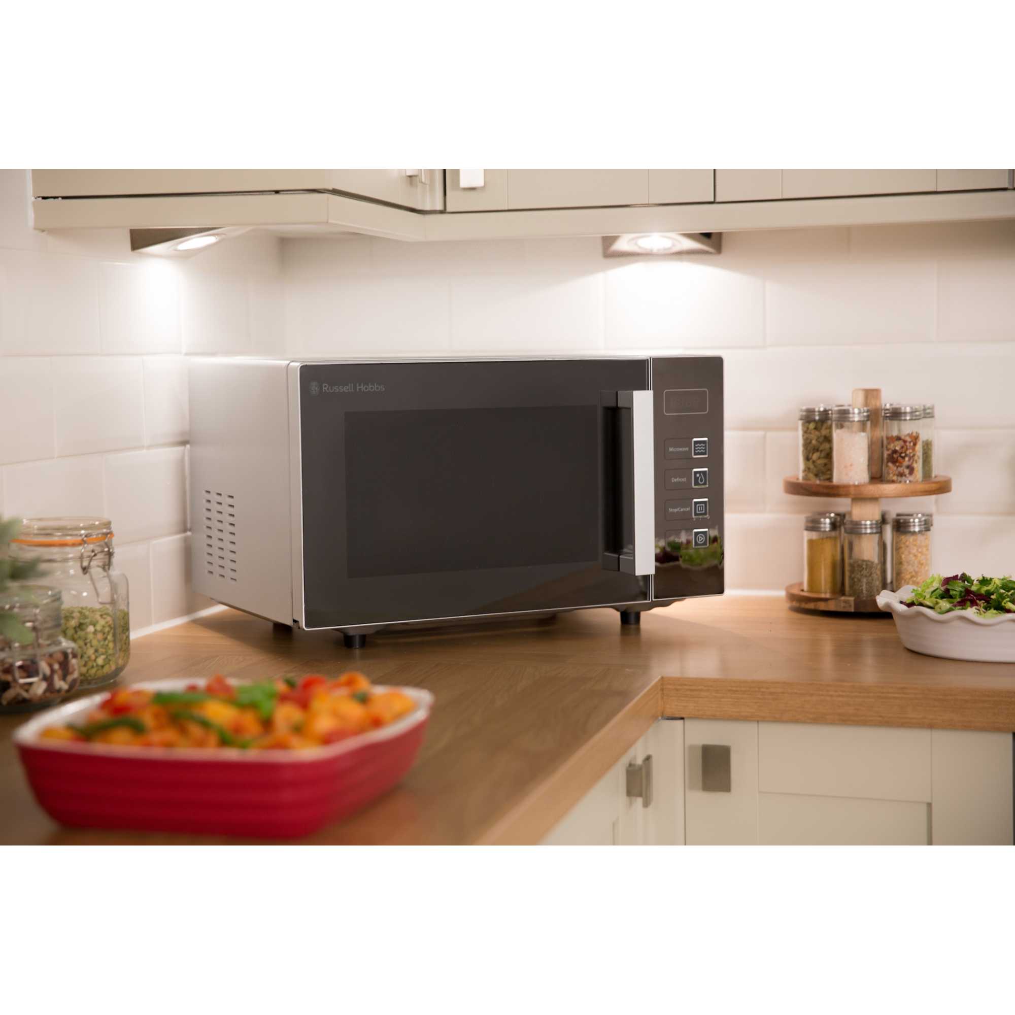 RHEM2301S 23L Flatbed Solo 800w Microwave - Silver