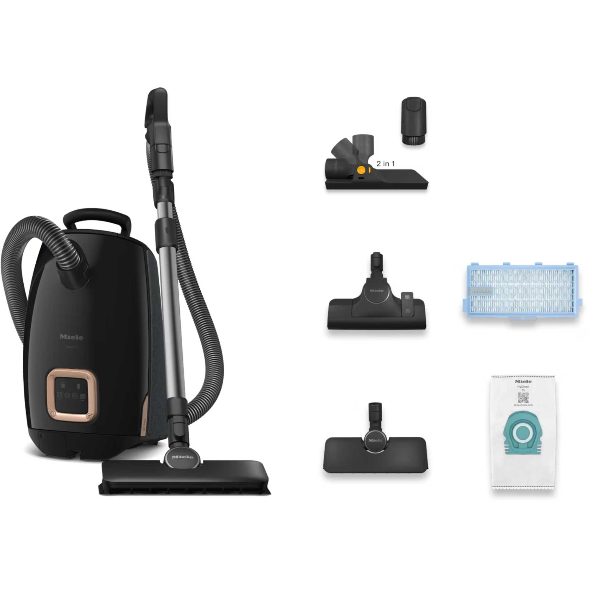 Guard L1-AllFloor 890w Cylinder Vacuum 4 Power Settings - Black