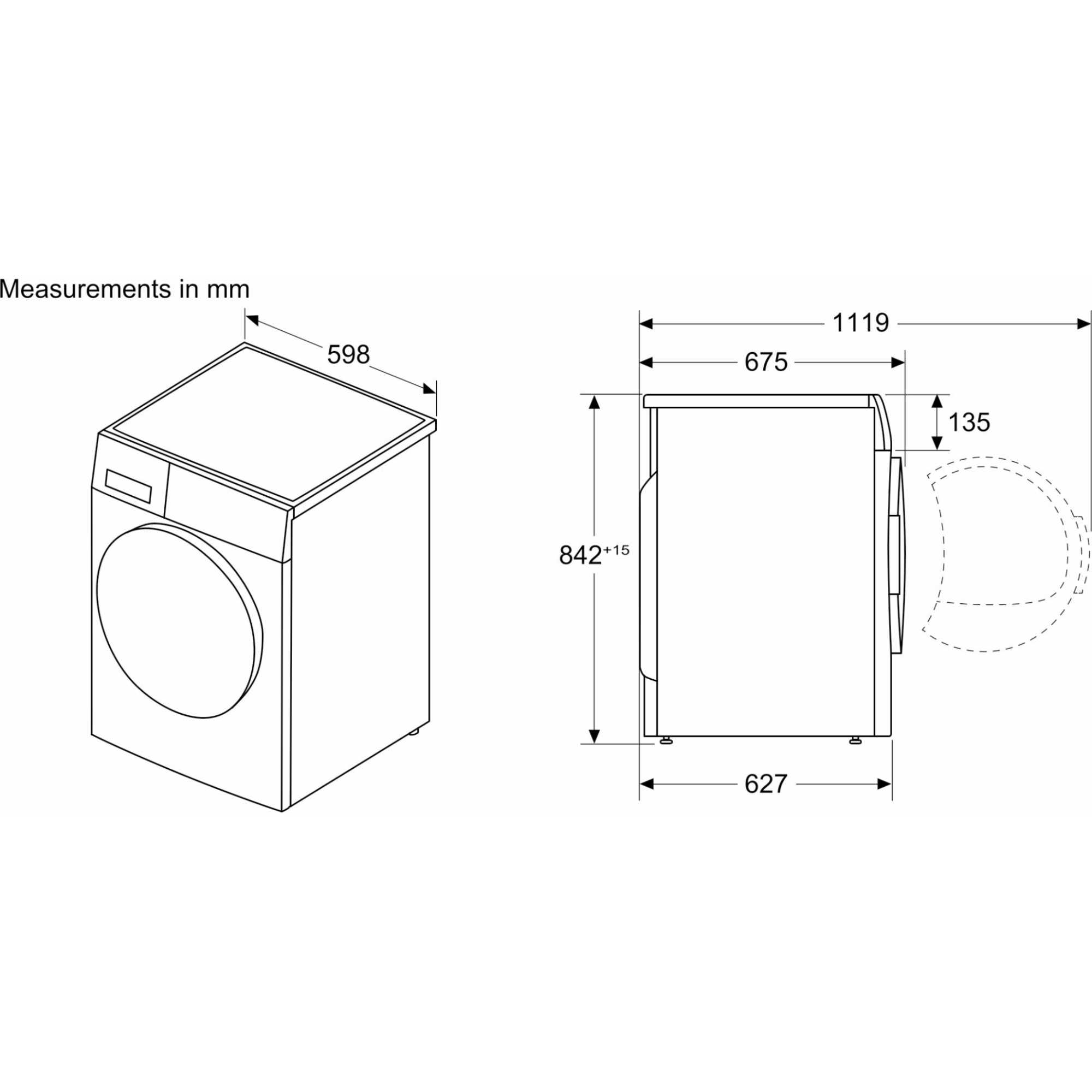 WRB247C9GB Series 8 9kg Smart Heat Pump Tumble Dryer - White