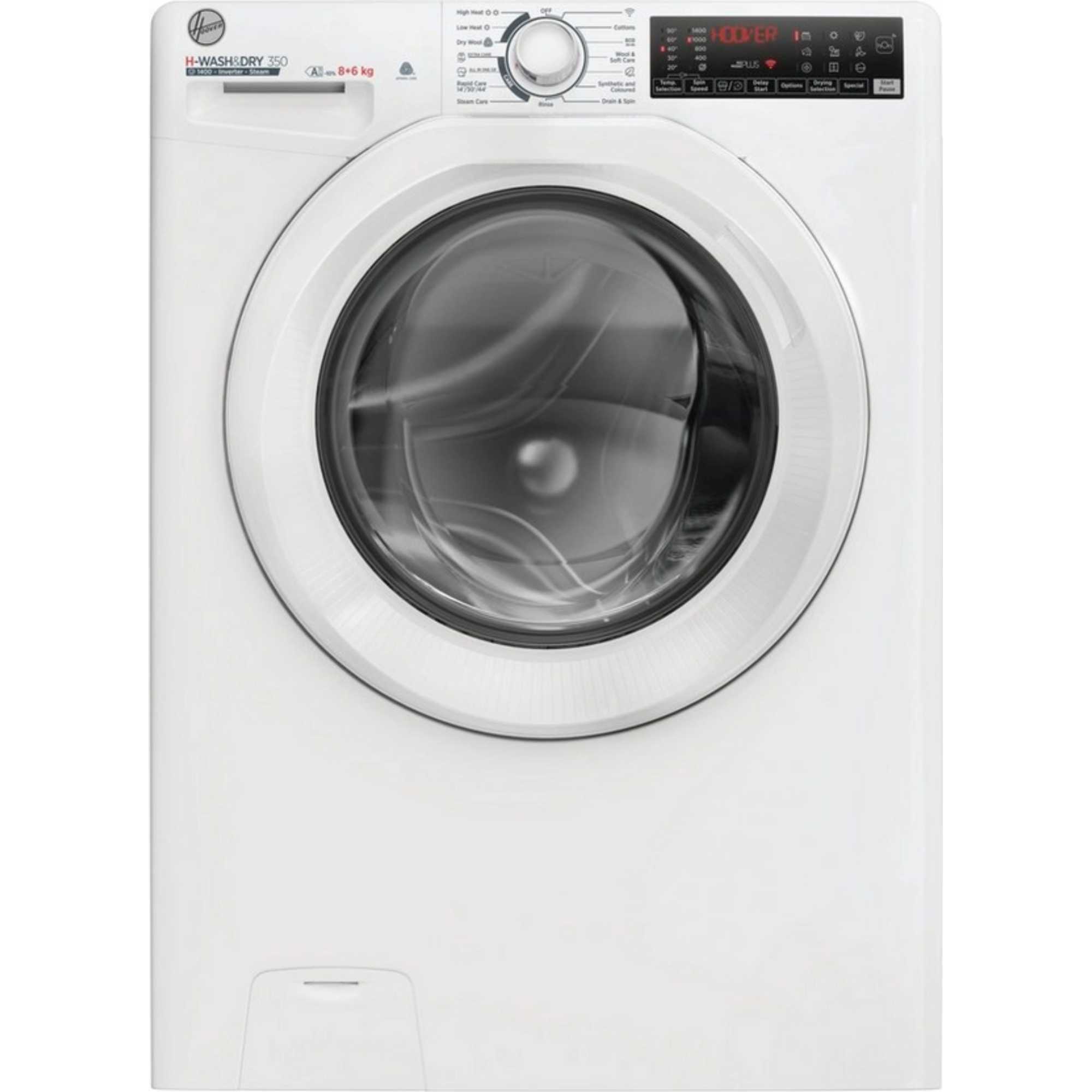H3DPS4866TAM6 8kg/6kg 1400rpm Spin Speed Washer Dryer - White