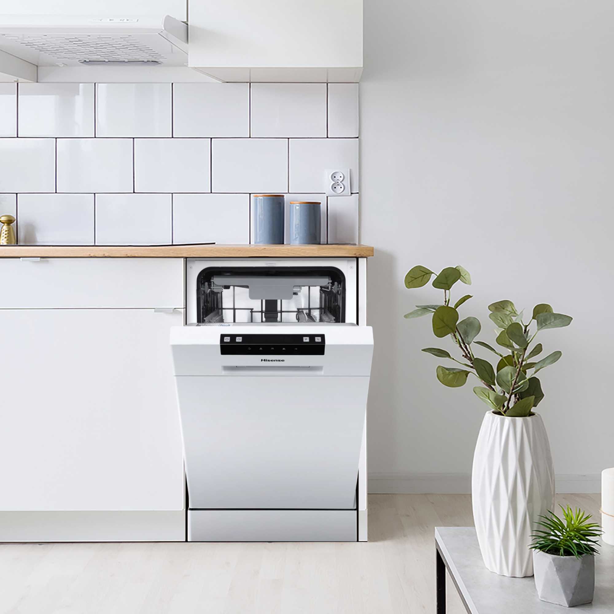 HS523E15WUK Slimline Dishwasher - White