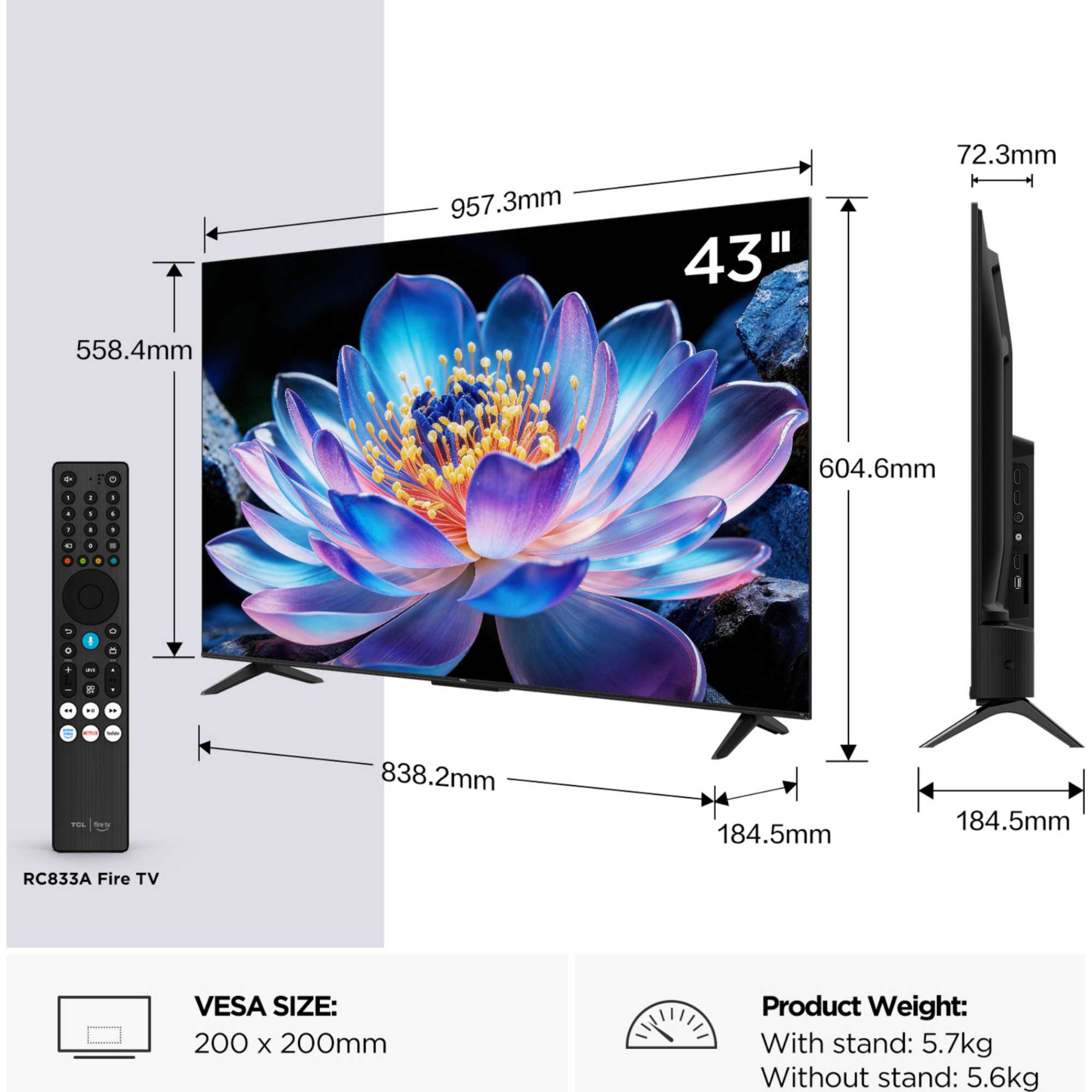 V6DUK 43" 4K Ultra HD Fire TV - 43V6DUK