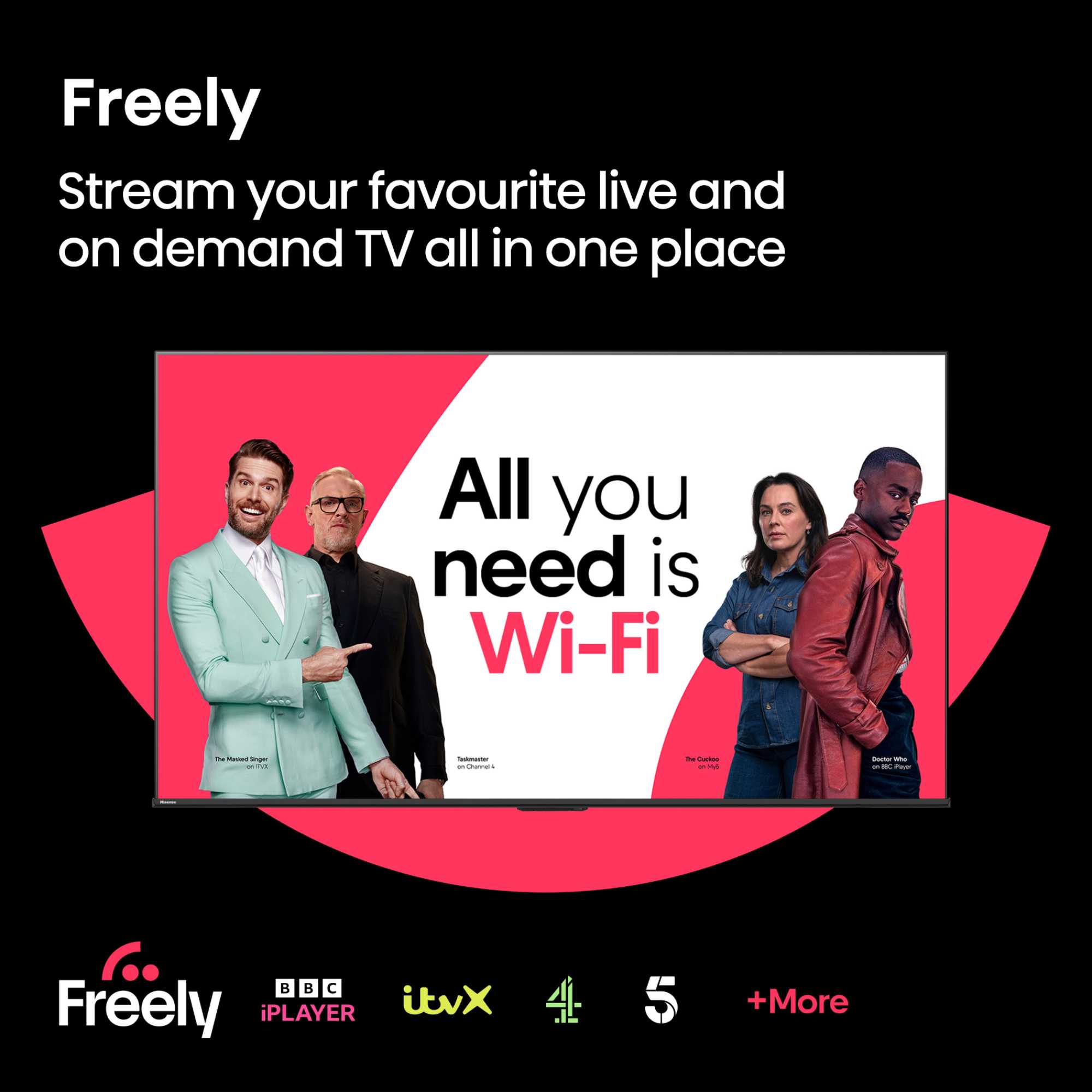 A6QTUK 65" 4K Ultra HD LED Freely Smart TV - 65A6QTUK