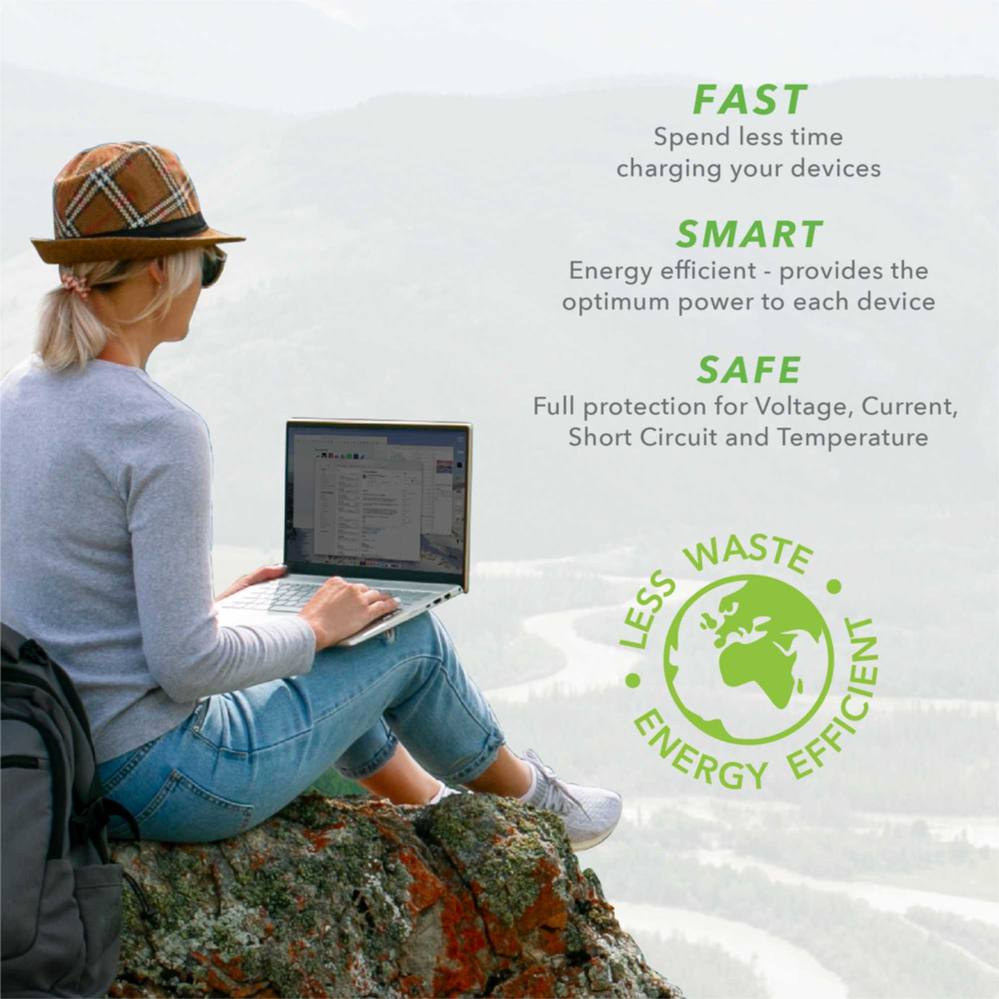 VPB2065B 20,000 mAh 65W Power Bank - Black