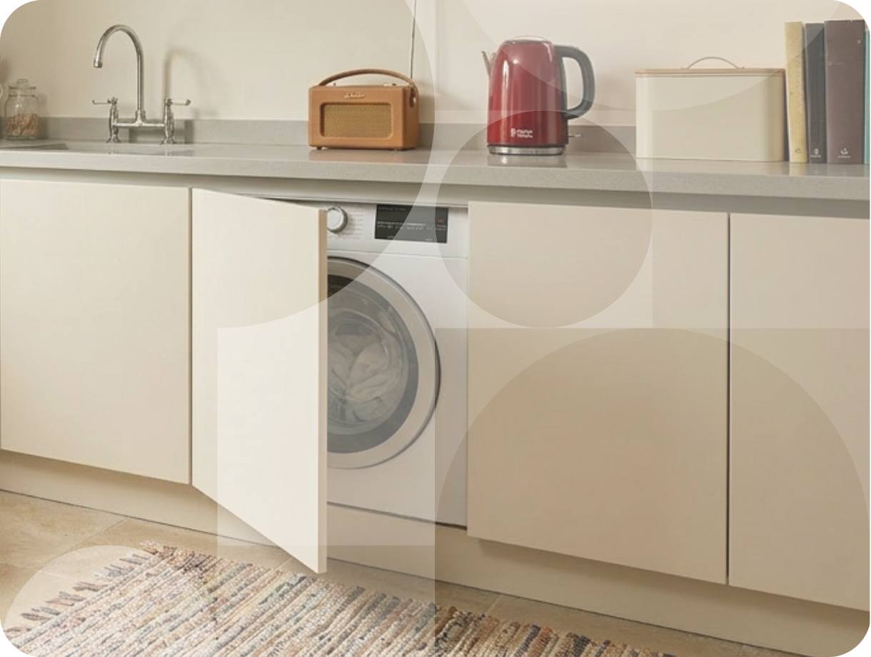 Integrated tumble dryer.