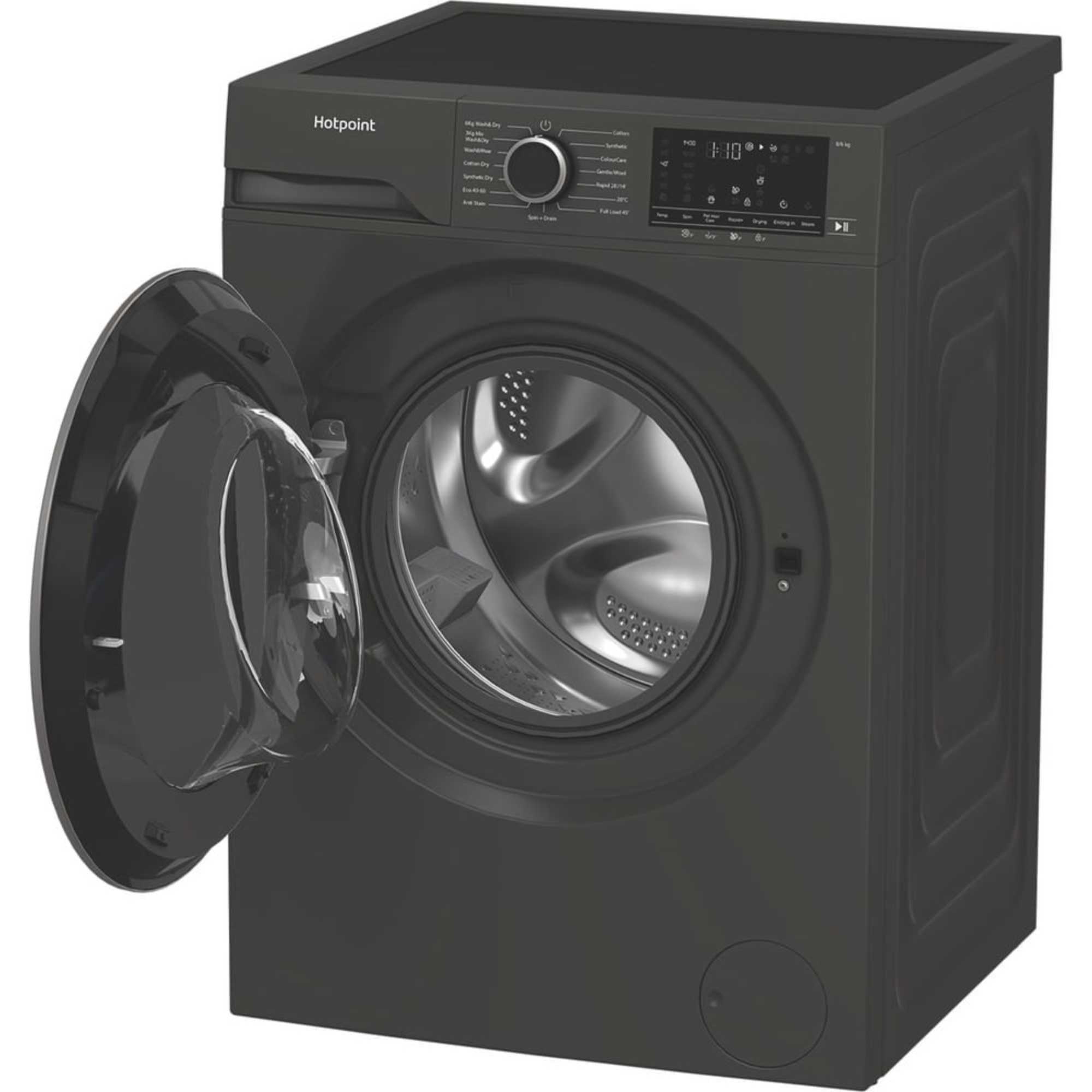 HBD 8680G AntiStain UK 8kg Wash 6kg DryWasher Dryer - Graphite
