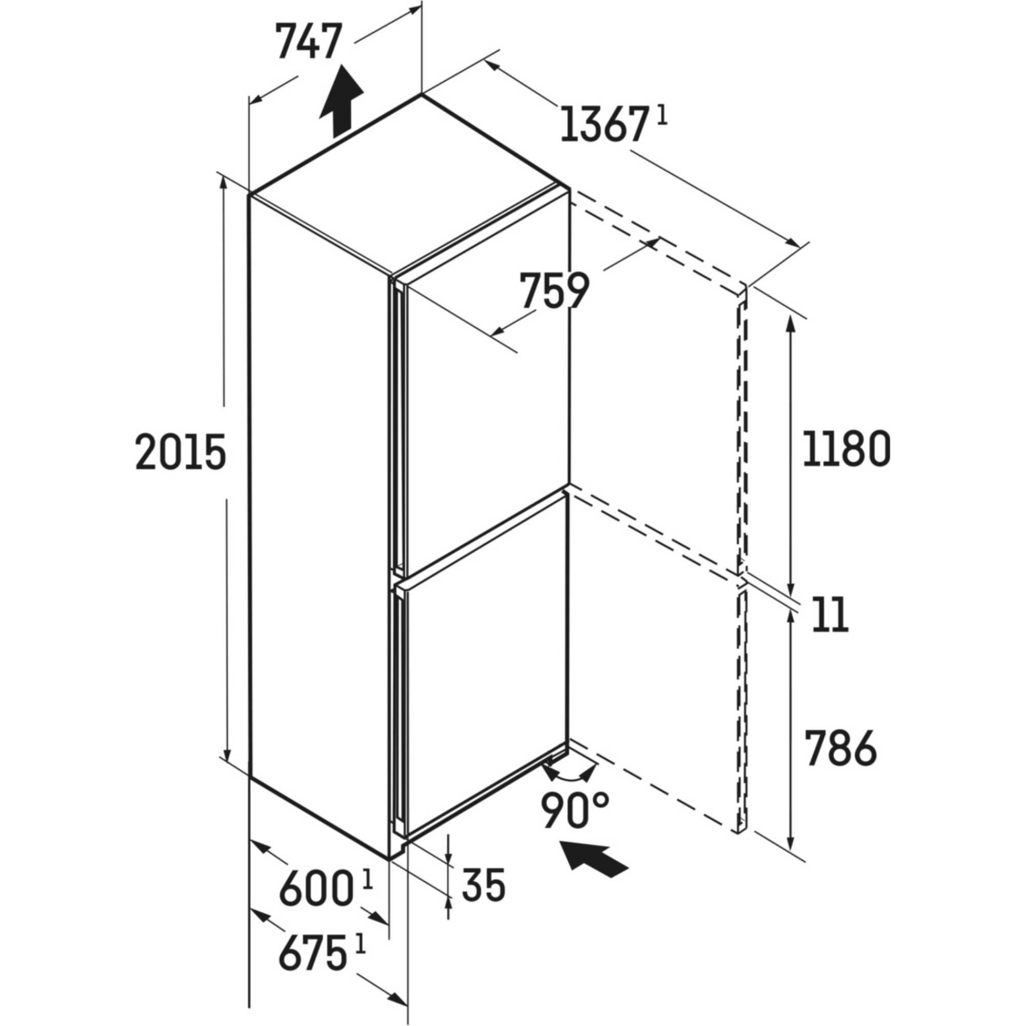 CNsfa 7723 Plus NoFrost EasyFresh Fridge Freezer - Silver
