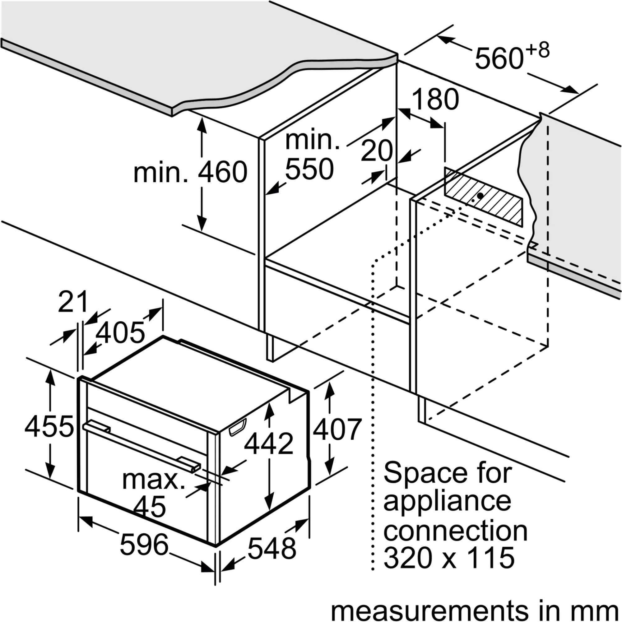 N 70 C24MR21G0B Built-In Compact Smart Single Oven with Microwave Function - Graphite Grey