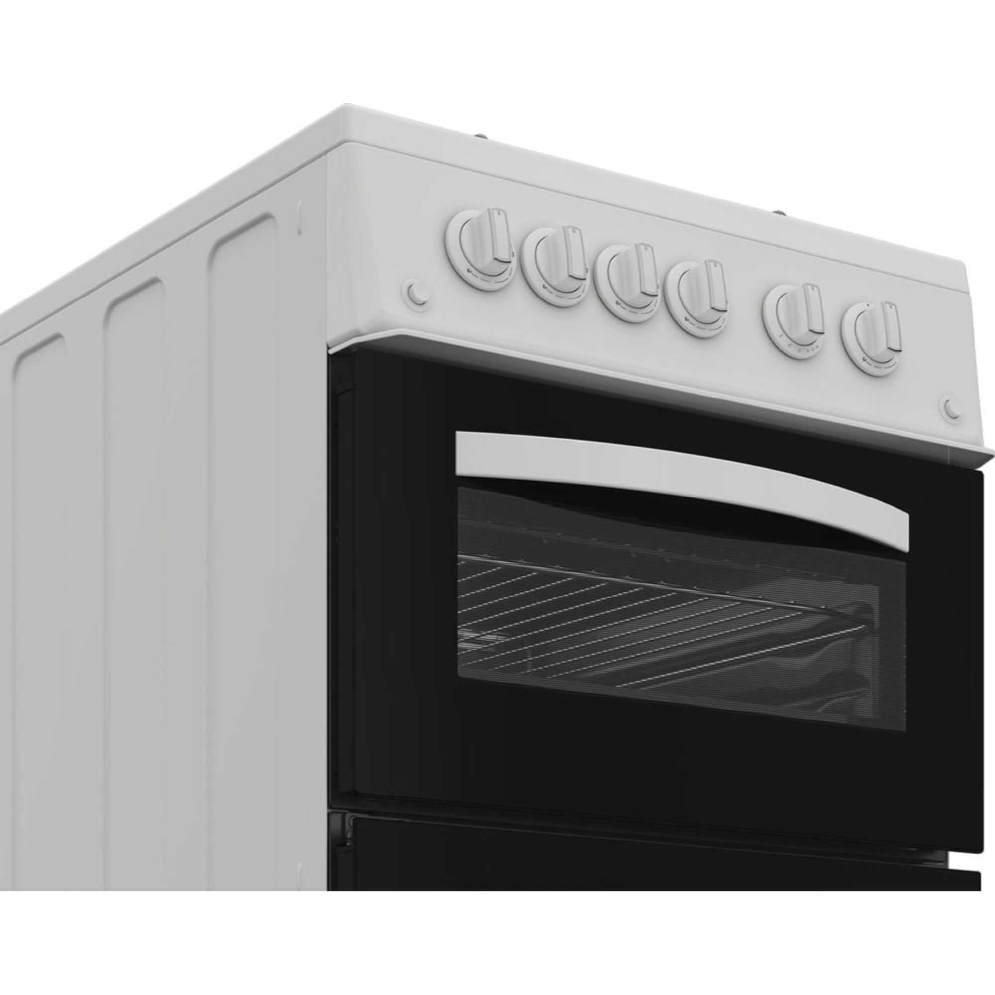 ITG5GMW 50cm Gas Twin Cooker with 4 Gas Burner Hob - White