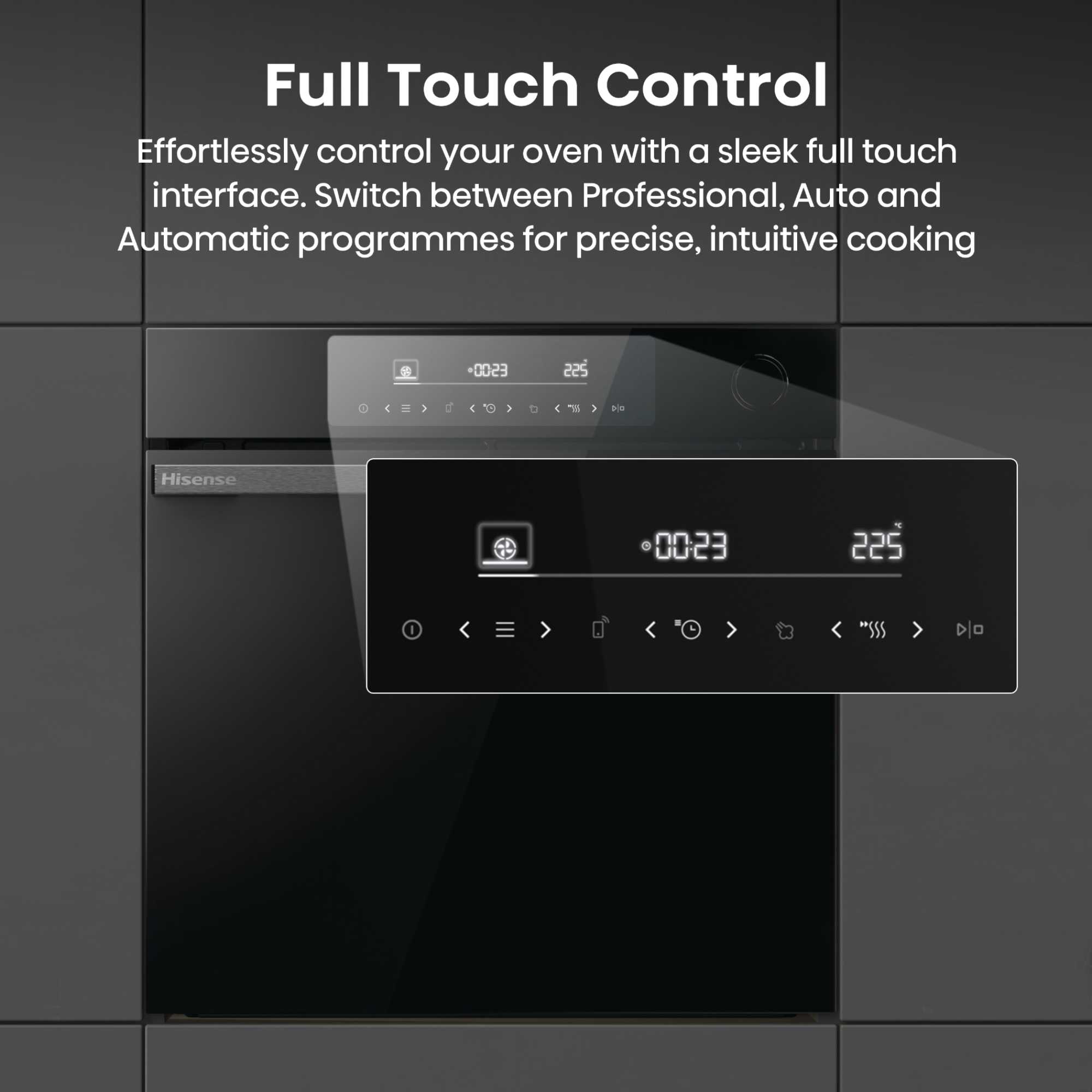 BSA66346PDBGUK Hi6 BlackLine Built-In Single Oven - Black