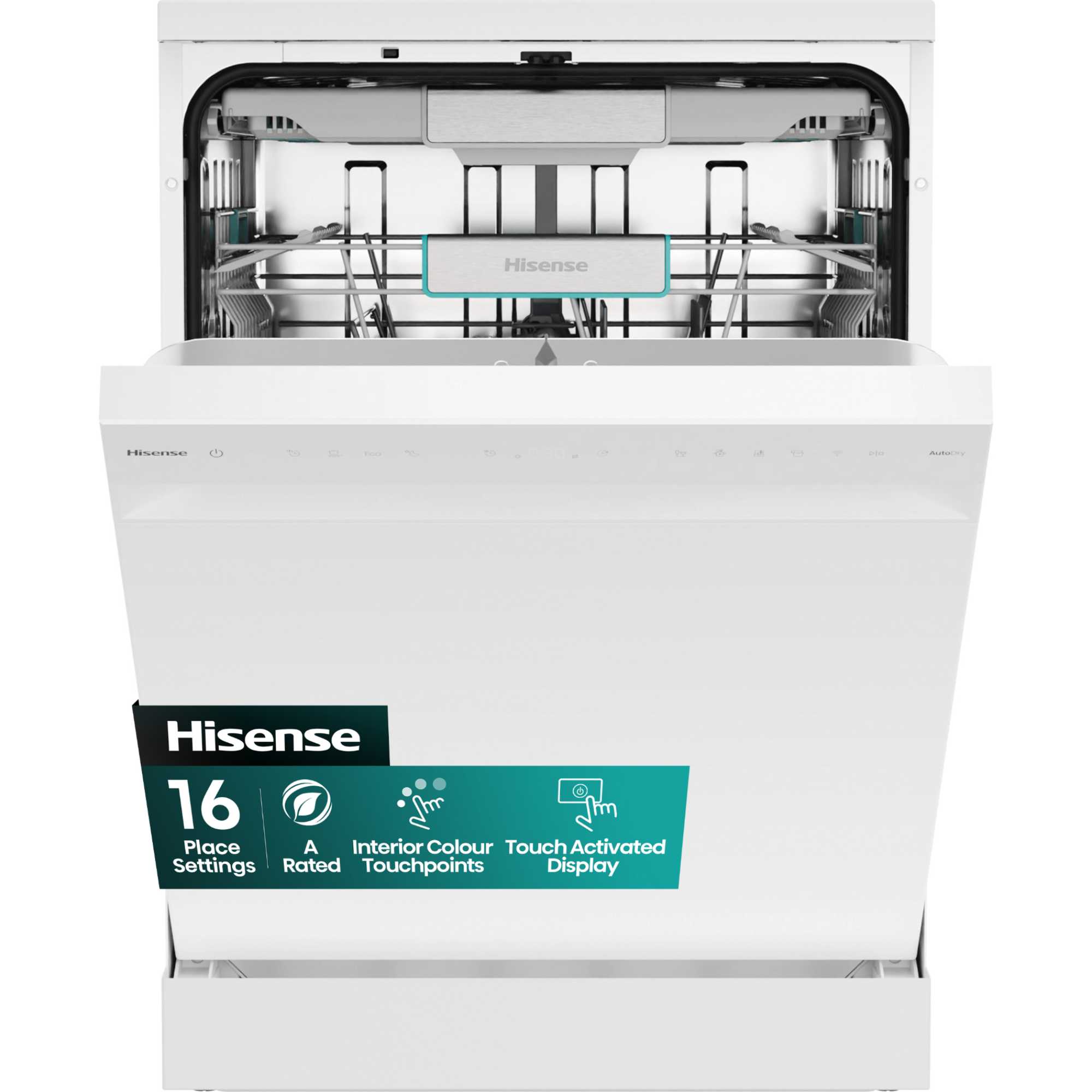 Hi6 Freestanding Full-Sized Dishwasher - HS673A90WUK