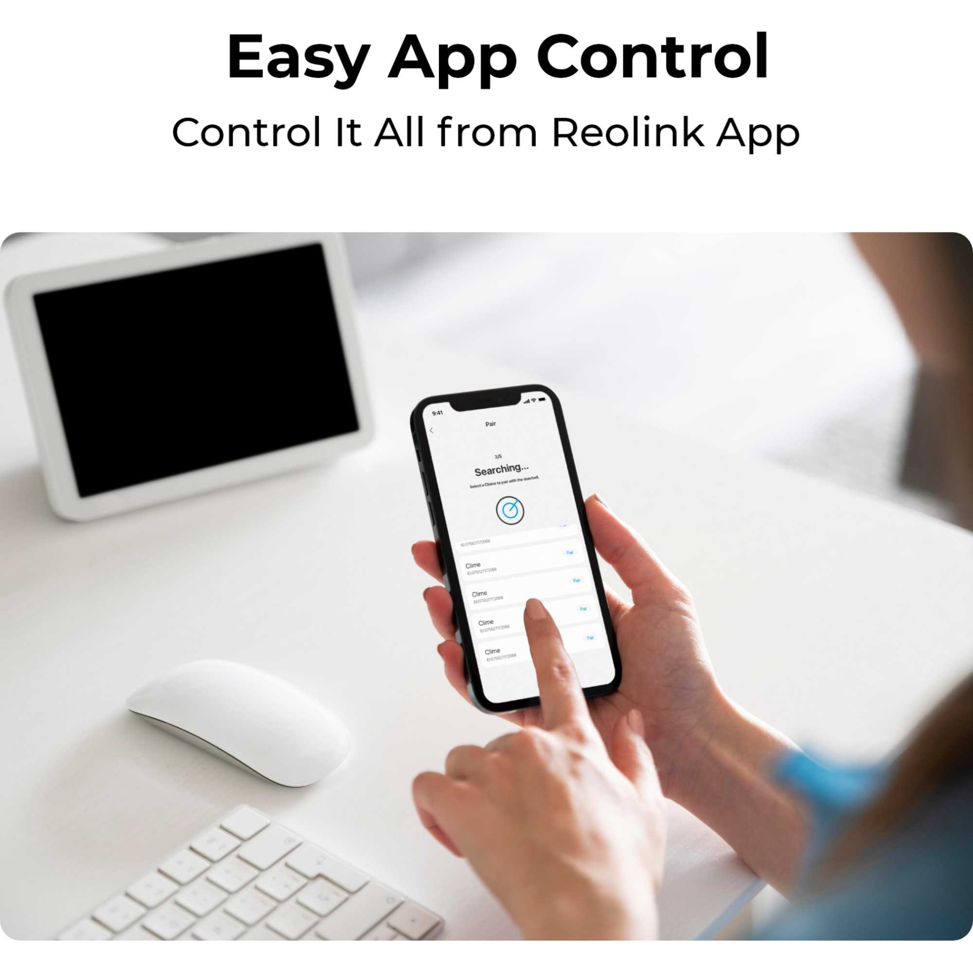 2K WiFi Battery Video Doorbell, Smart Detection with Chime + 64GB