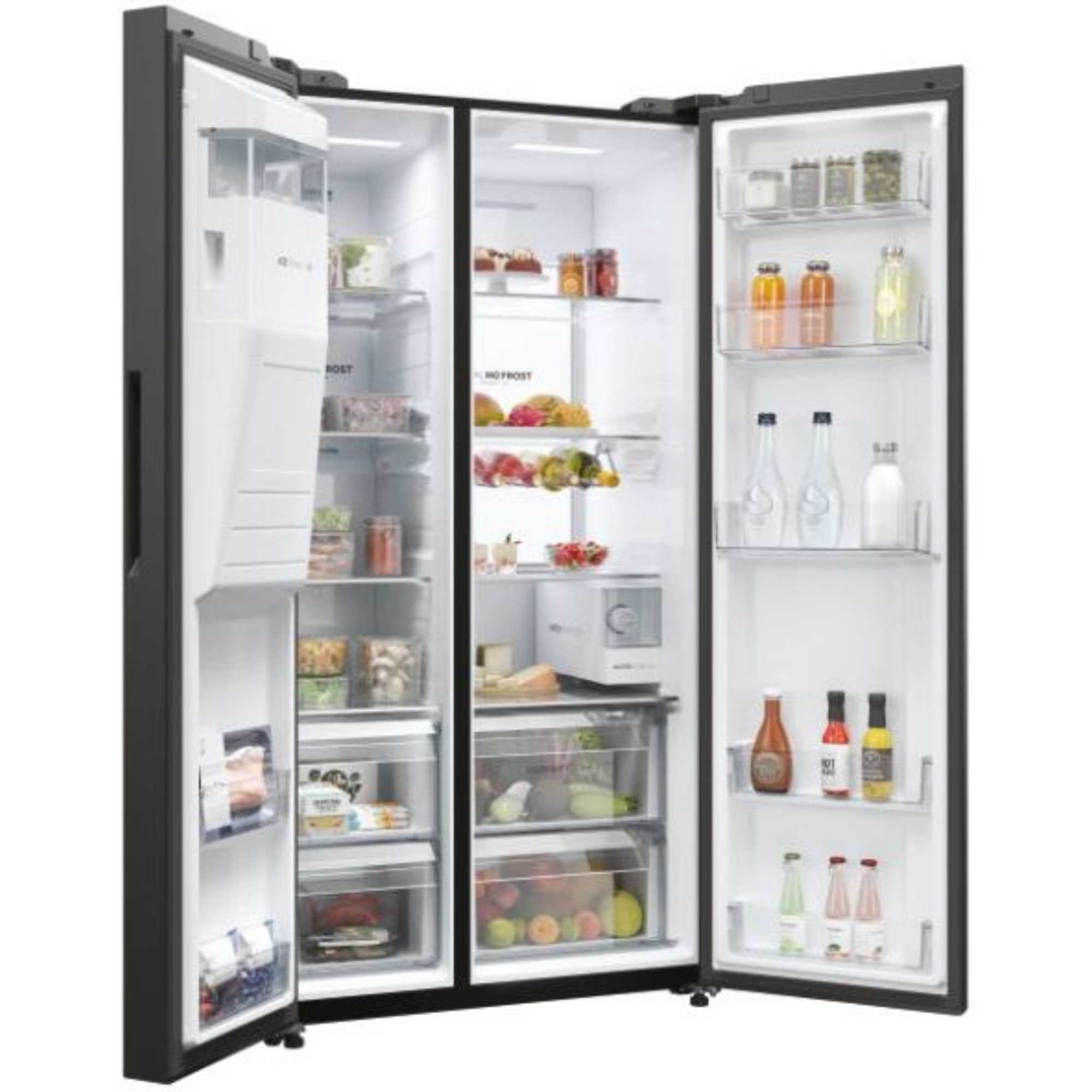 HSW79F18DIPT Series 7 601l American Style Fridge Freezer - Slate Black