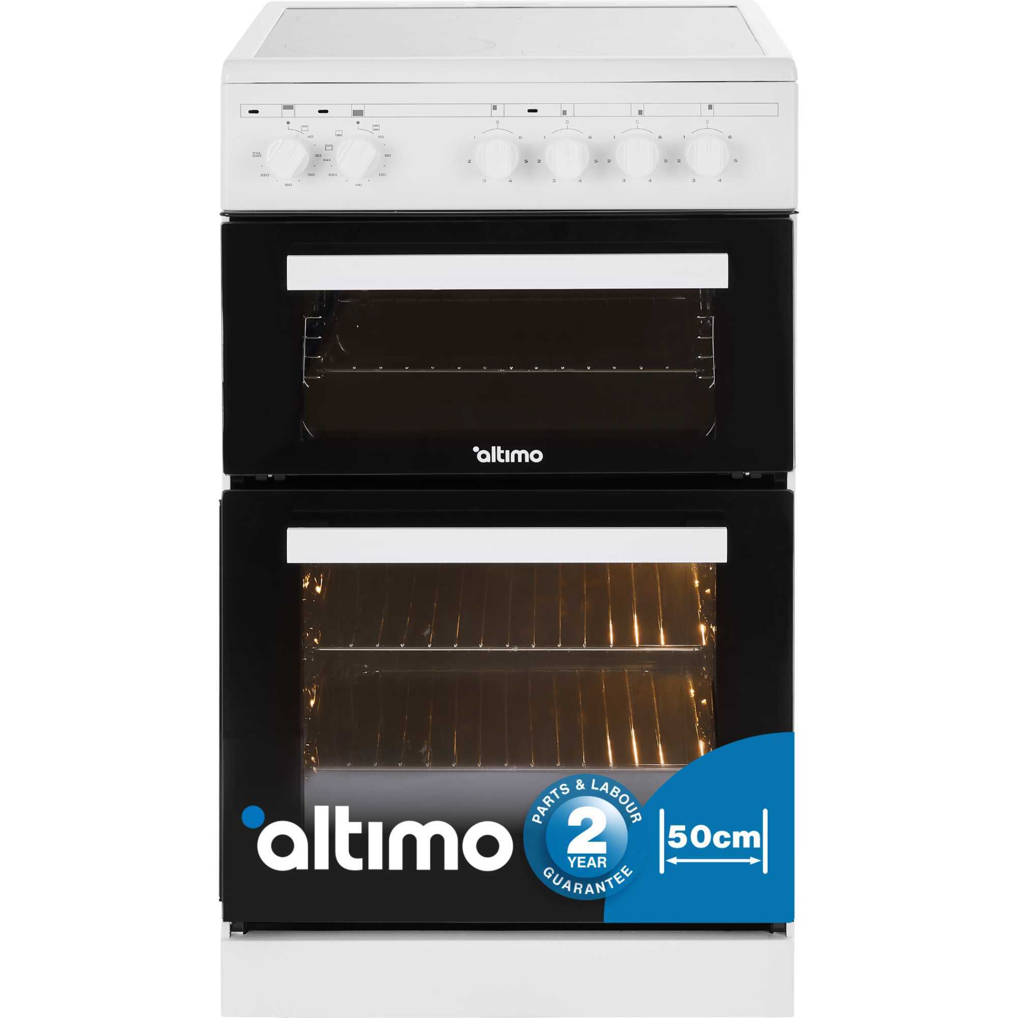 CETC502W 500mm Twin Cavity Freestanding Cooker