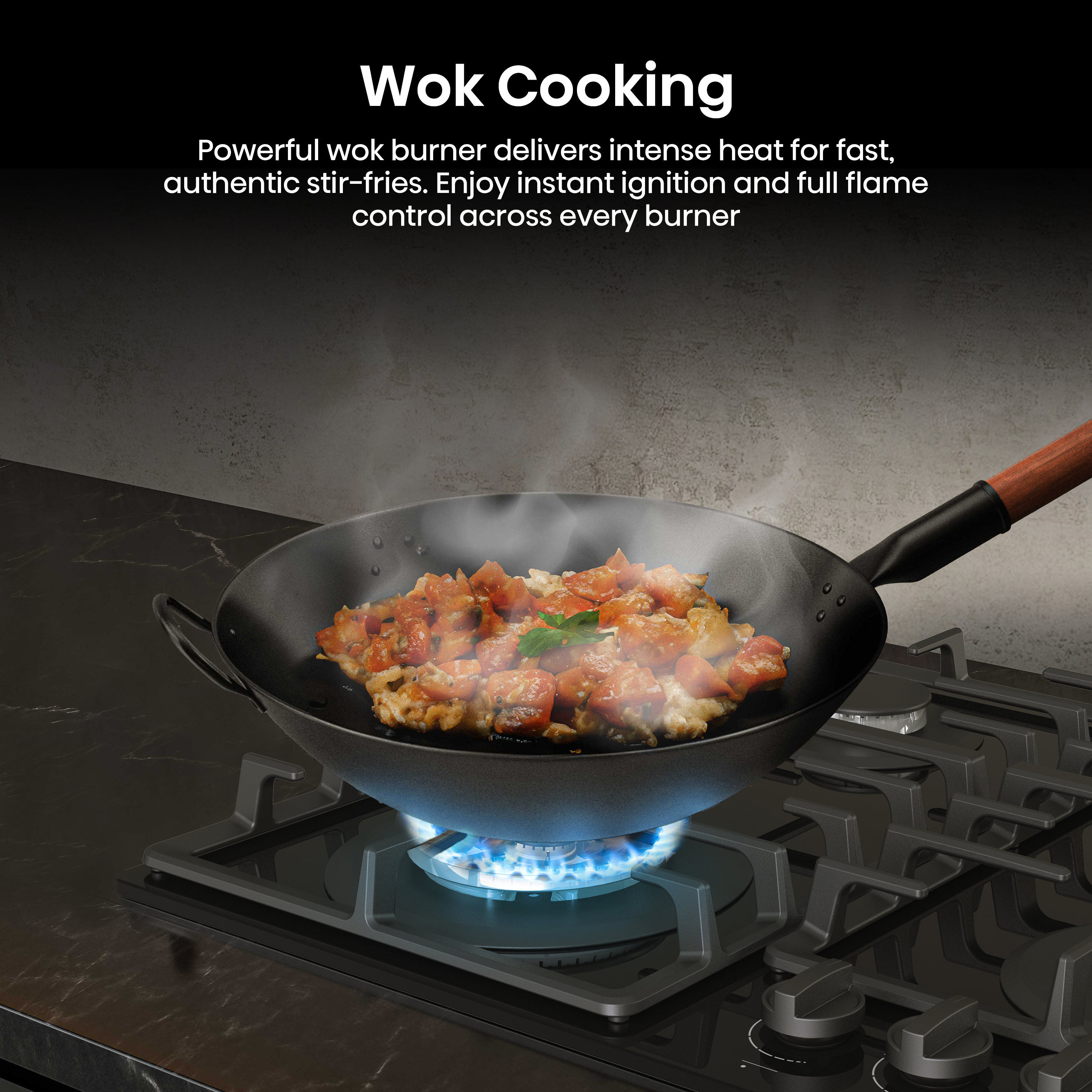 GG663BHF 60cm 4 Burner Gas Hob - Black