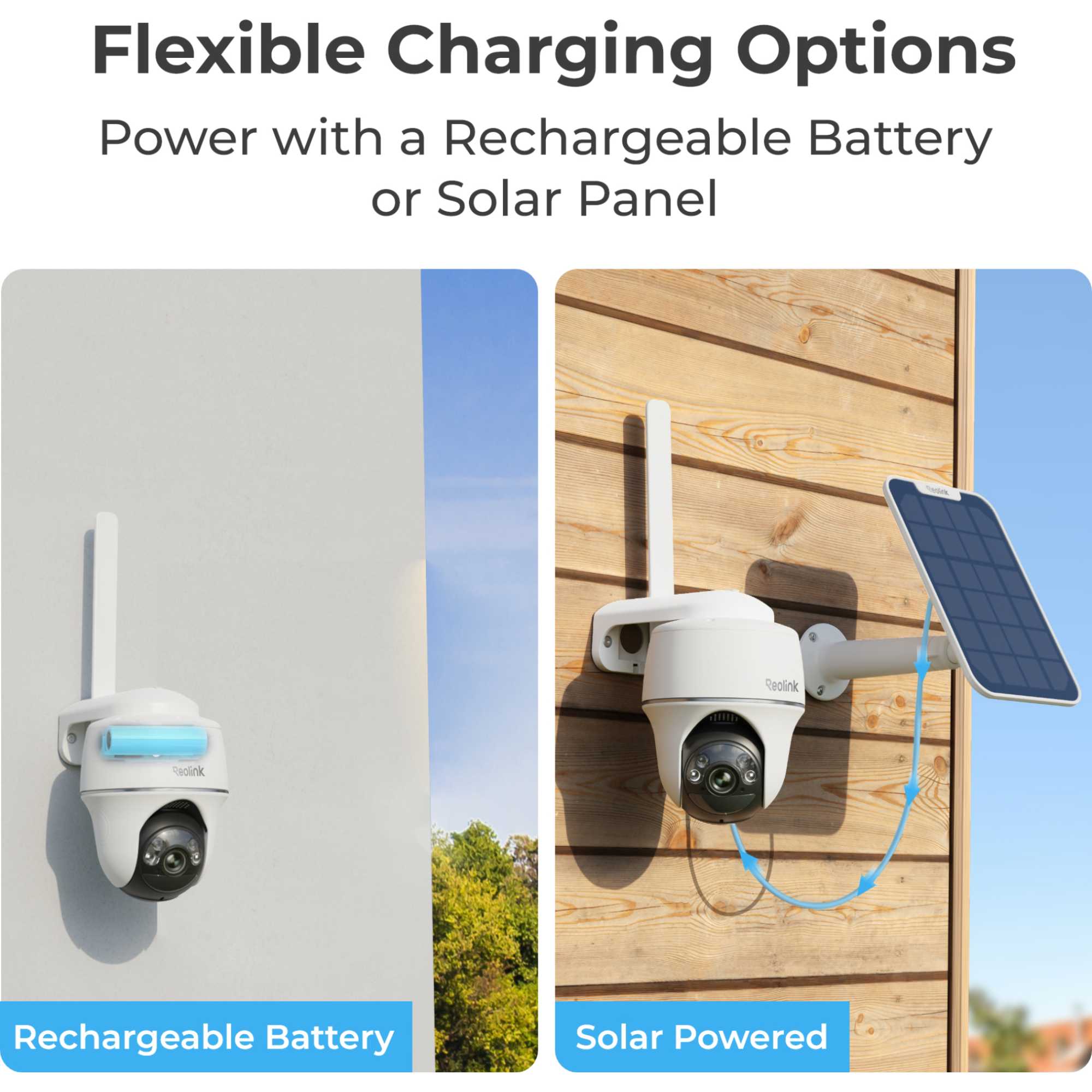 Go Series 2K PT Battery 4G LTE Outdoor Security Camera with Solar Panel + 64GB