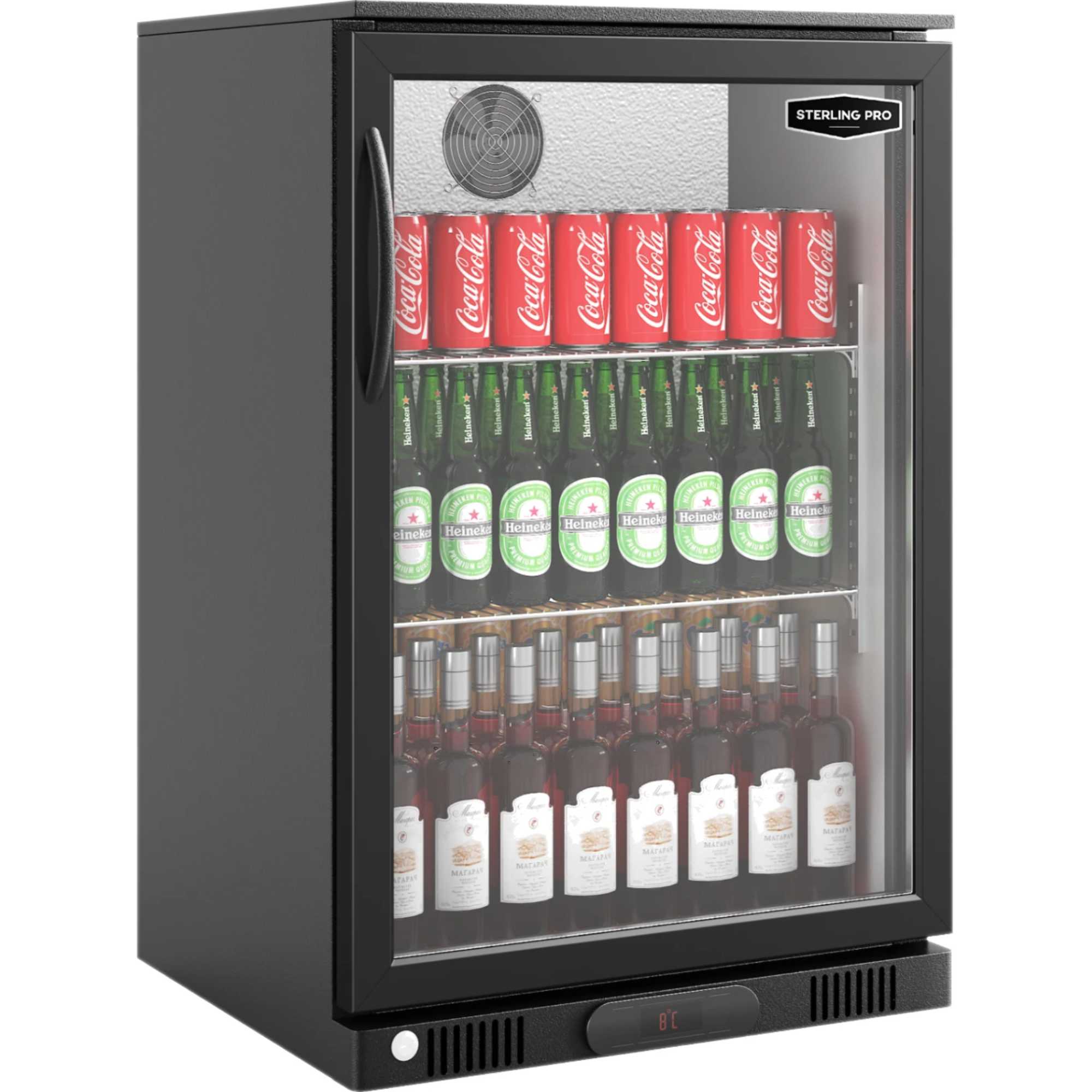 STER-SP1HC-BK Single Door Undercounter Drinks Cooler with 106 Can Capacity