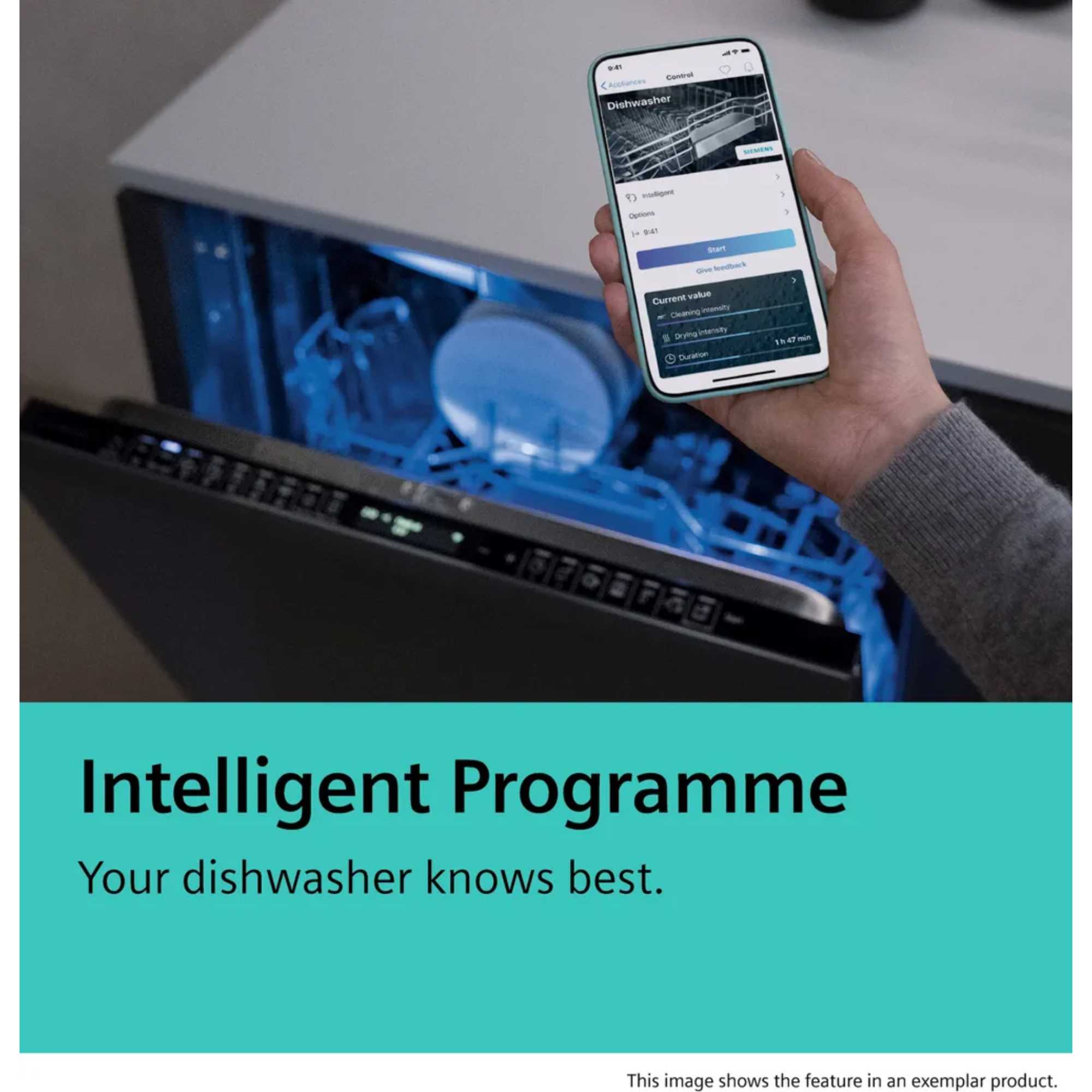 SN27TI02CE 14 Place Setting Smart Dishwasher - Anti-Fingerprint Brushed Steel