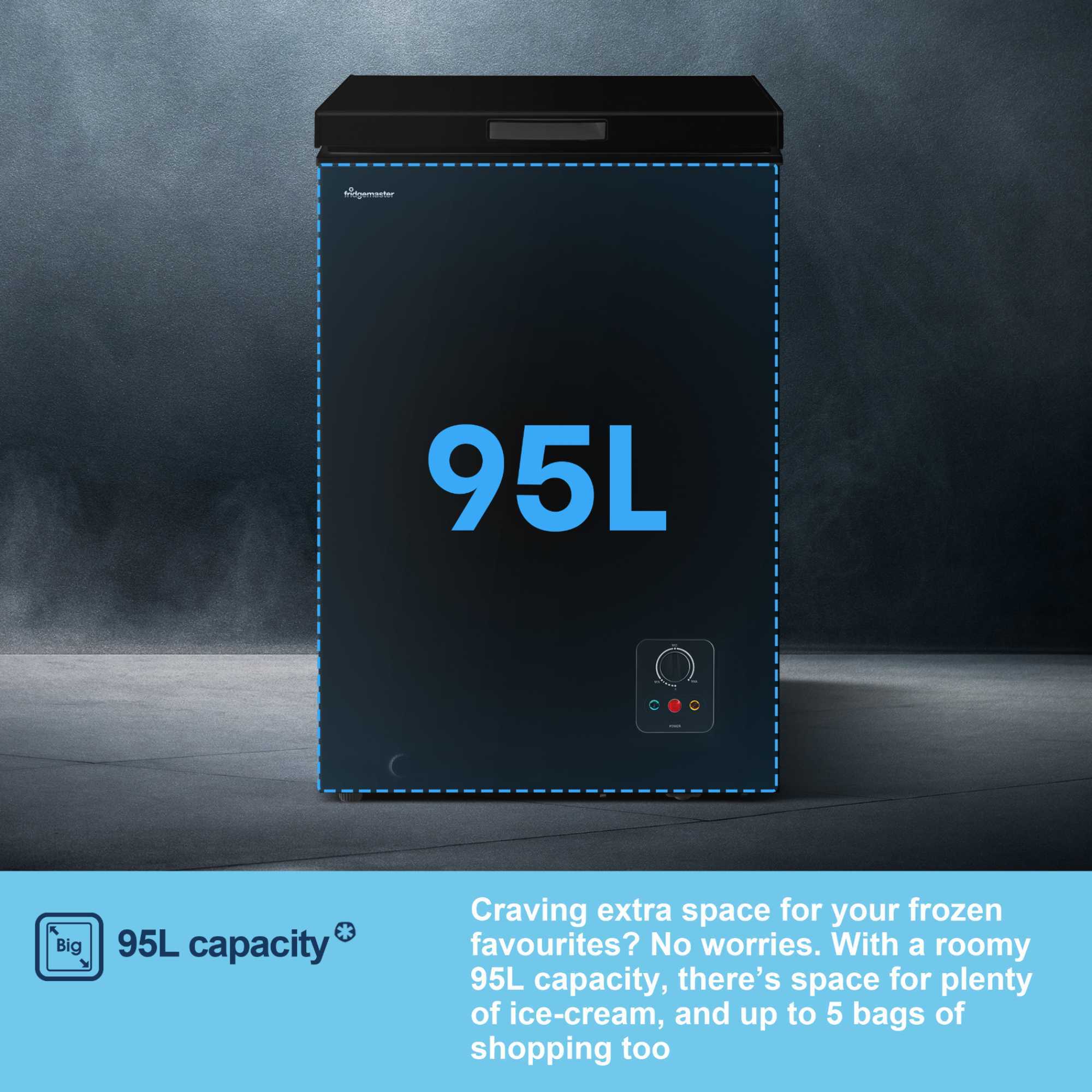 MCF96EB Chest Freezer with Winter Guard Technology