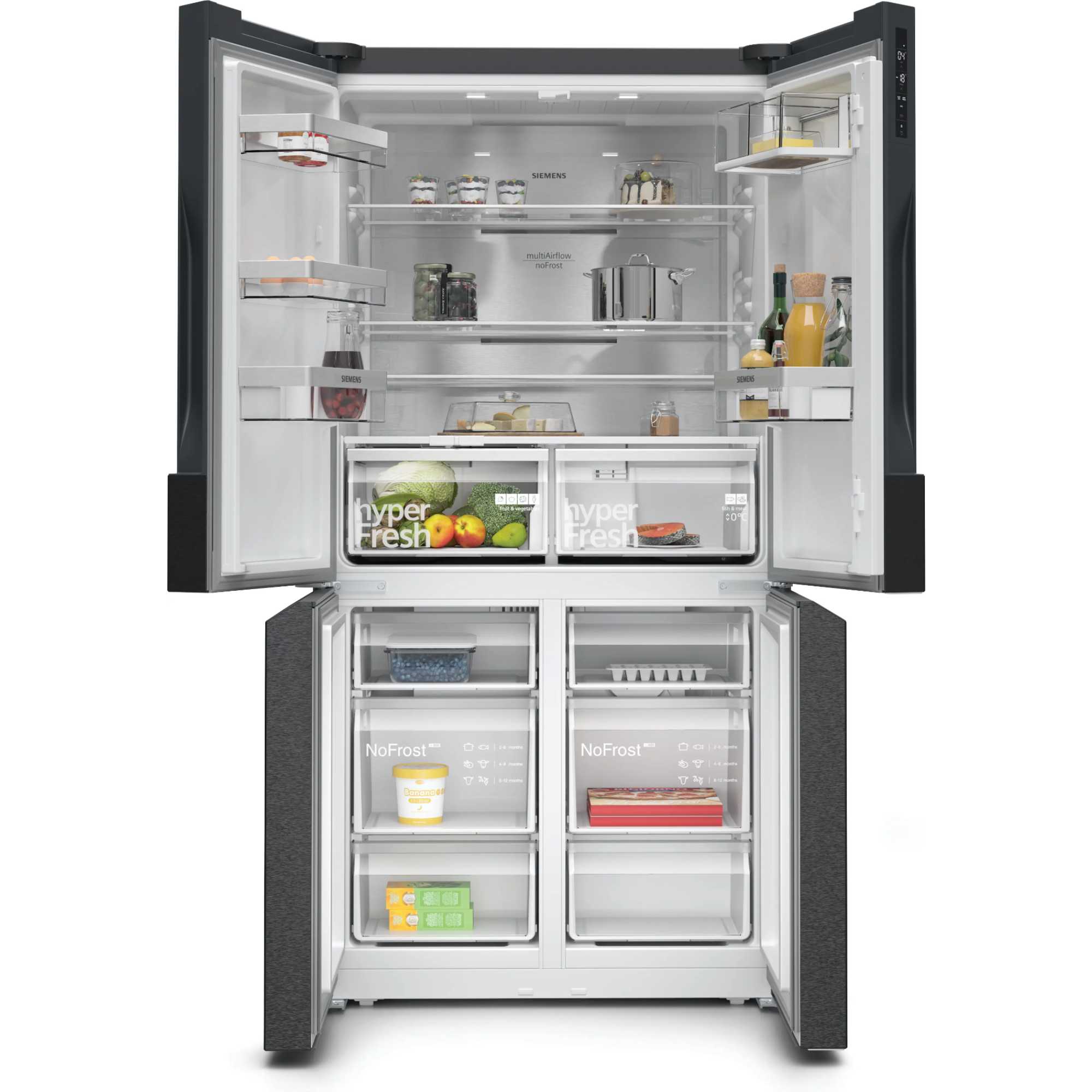 KF96NAXEAG 605l LED Total noFrost Fridge Freezer - Black