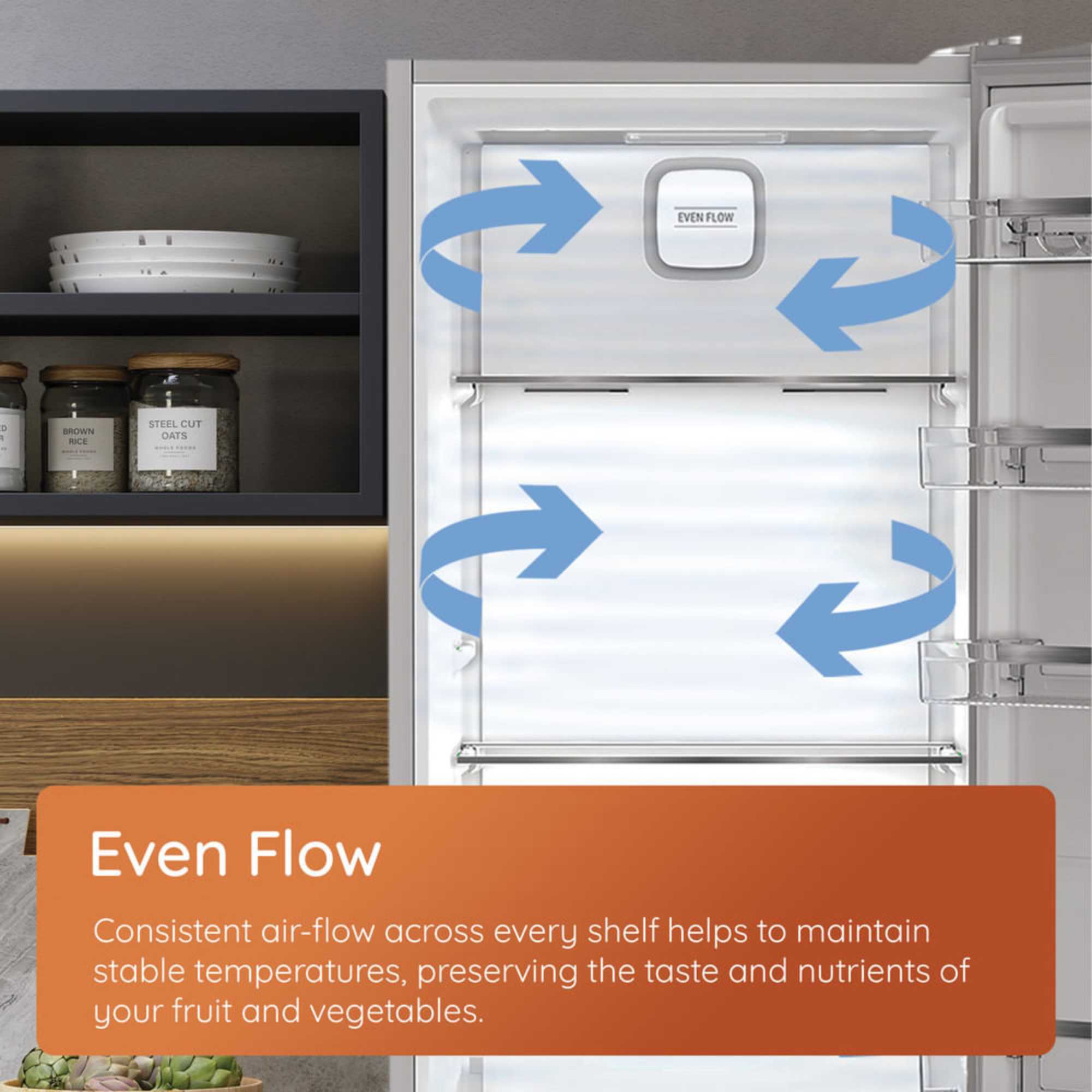 HPK 26363 W4UK Dual No Frost 60/40 Fridge Freezer with Even Flow - White