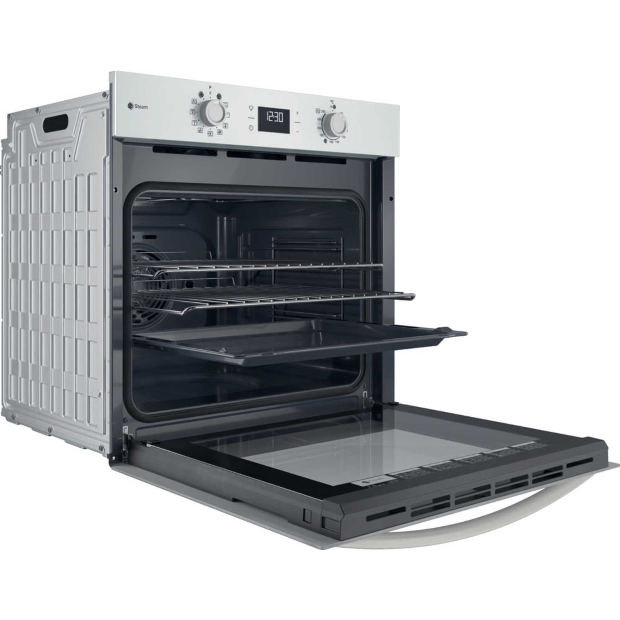 IO 258HS W UK 71l Turn&Go Steam Electric Single Fan Oven - White