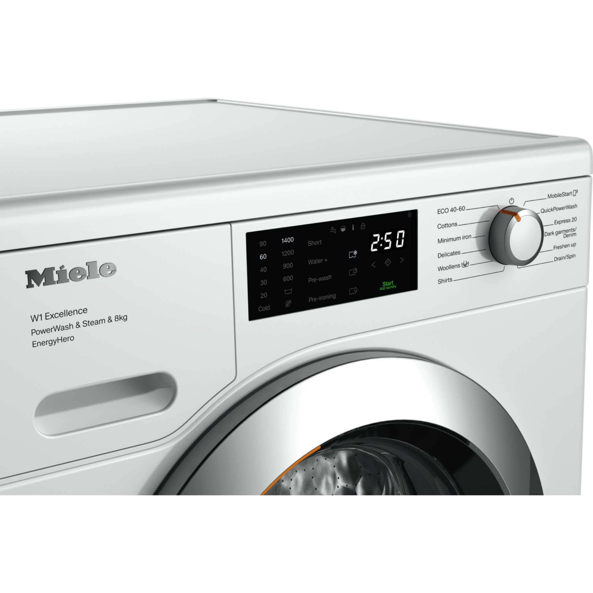 PWash&Steam 8kg 1400rpm Washing Machine - WEE385 WCS