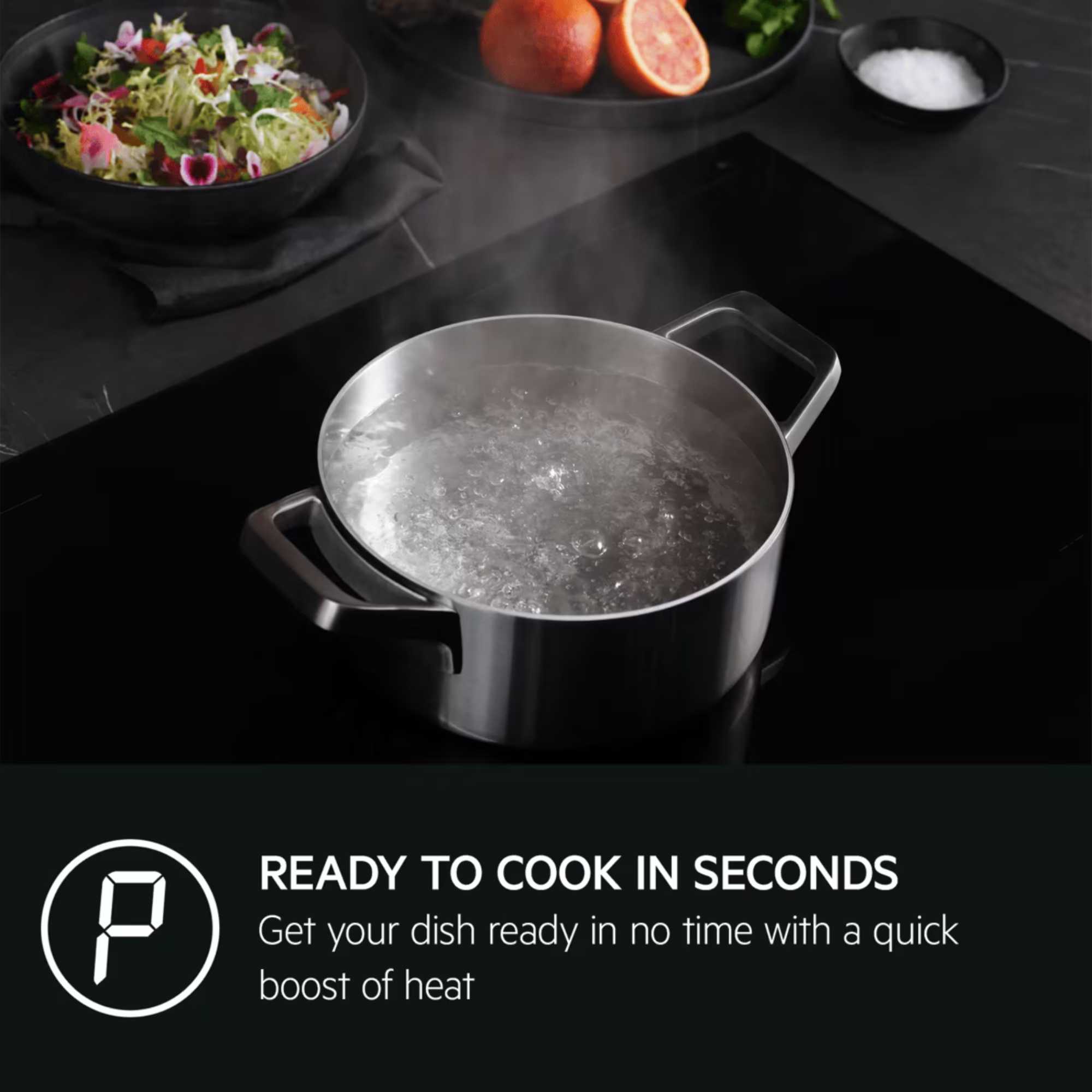 5000 SO84IA0BIT SaphirMatt SE 80cm 4 Zone Induction Hob - Black