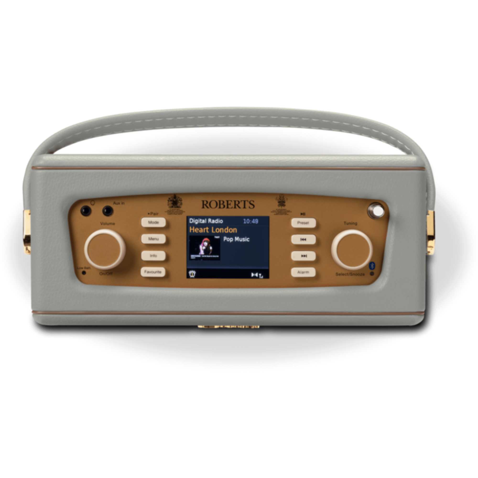 RD70DG 1950s Style Clock Radio - Dove Grey