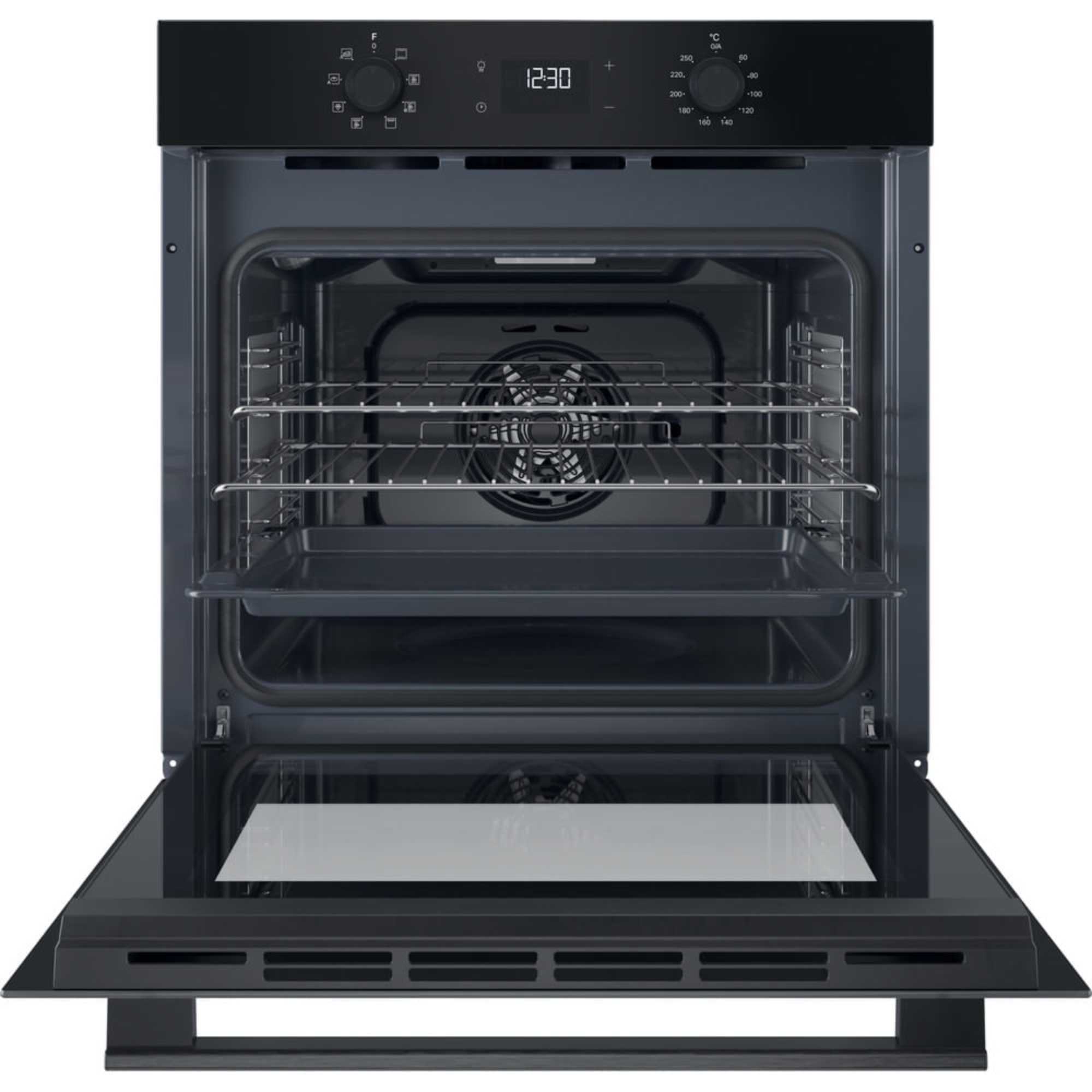 HO 455C B UK Class 2 60cm Built-In Single Multifunction Oven - Black