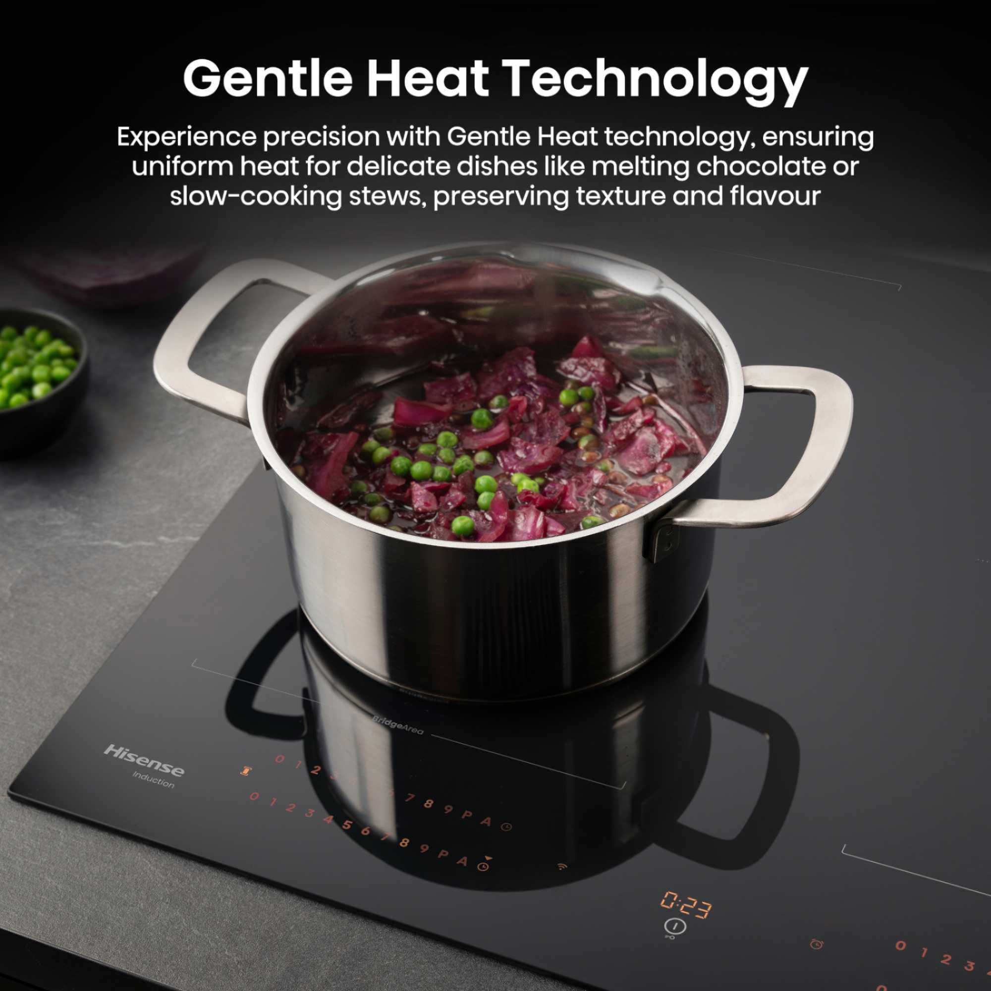 HI6443BSCWF Hi8 60cm 4 Zone Induction Hob - Black