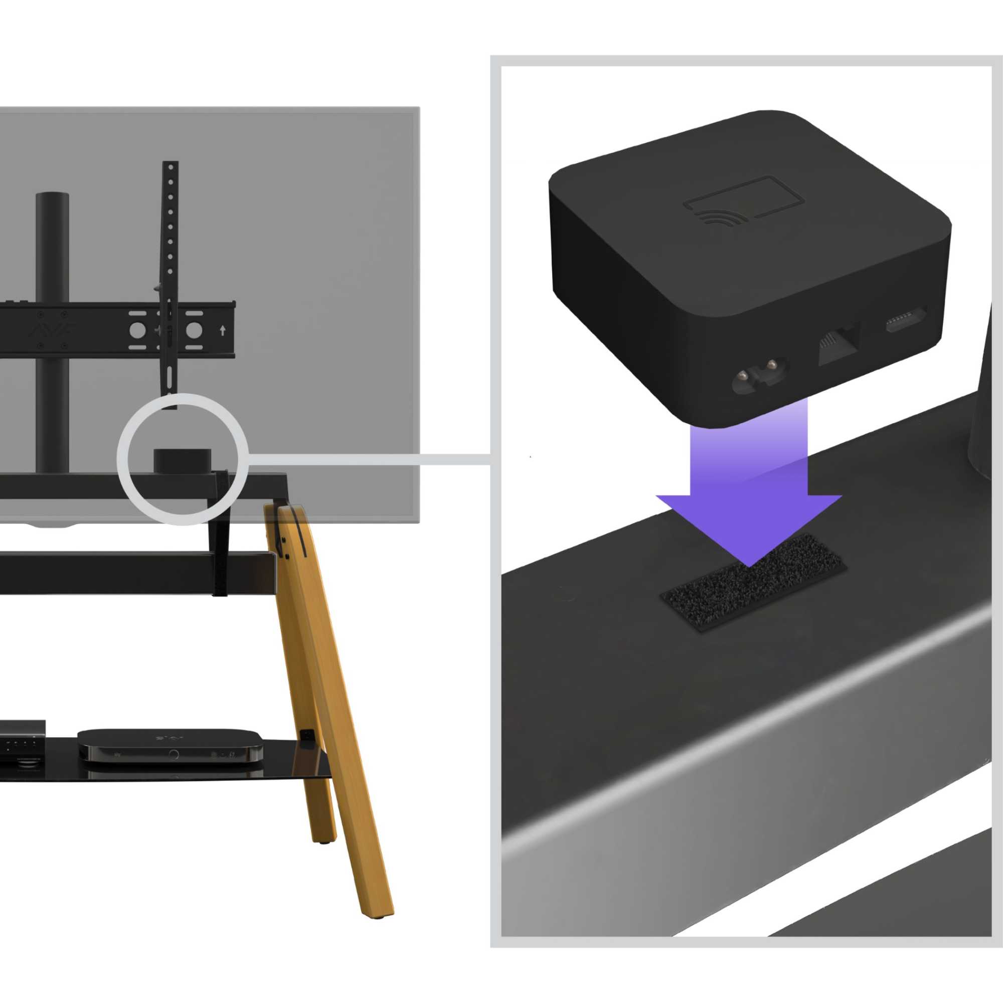 FSL1120HOQLWB-2 Hoxton Quad TV Stand - Light Wood