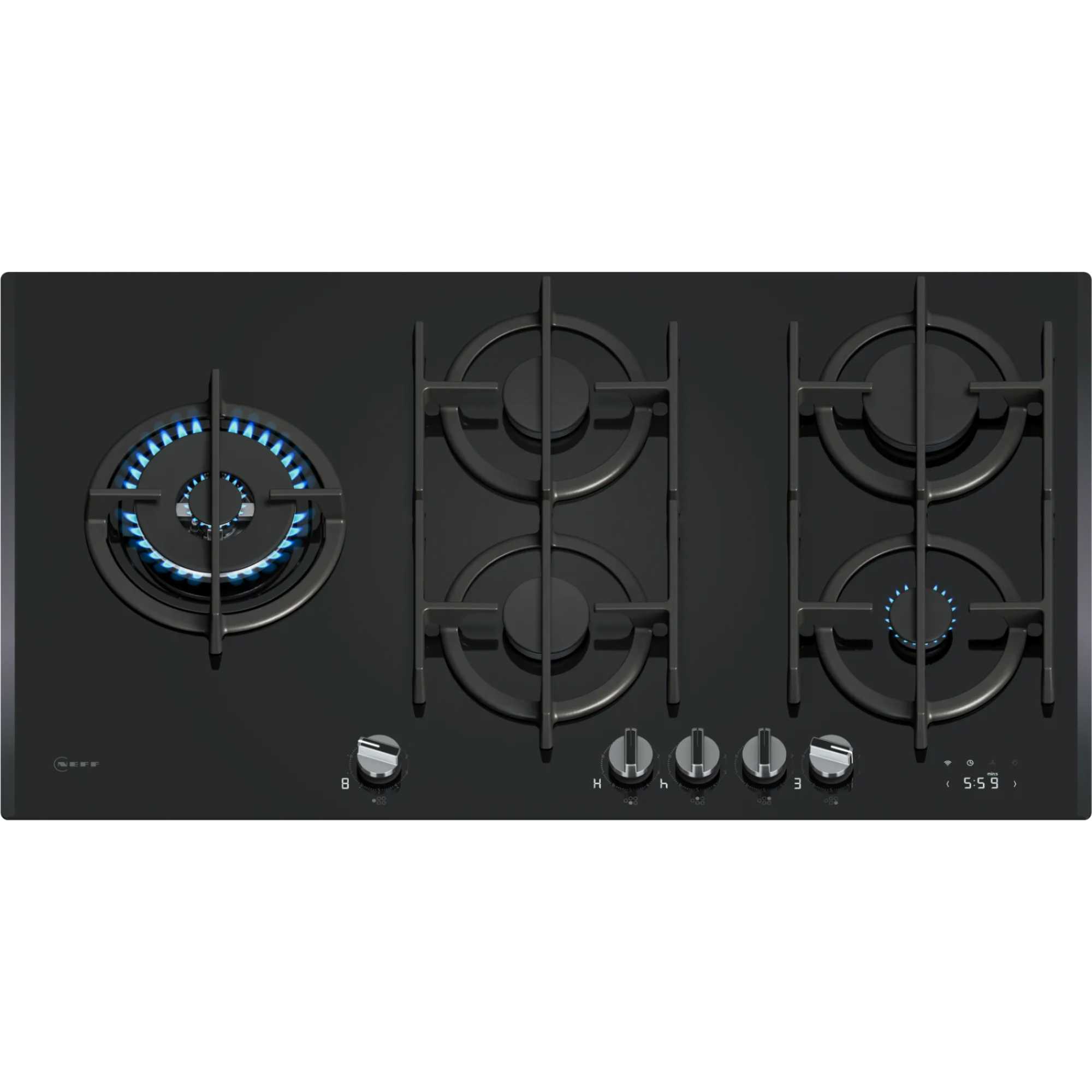 T29RHS4S0 Flame Select 90cm 5 Burner Gas Hob - Black