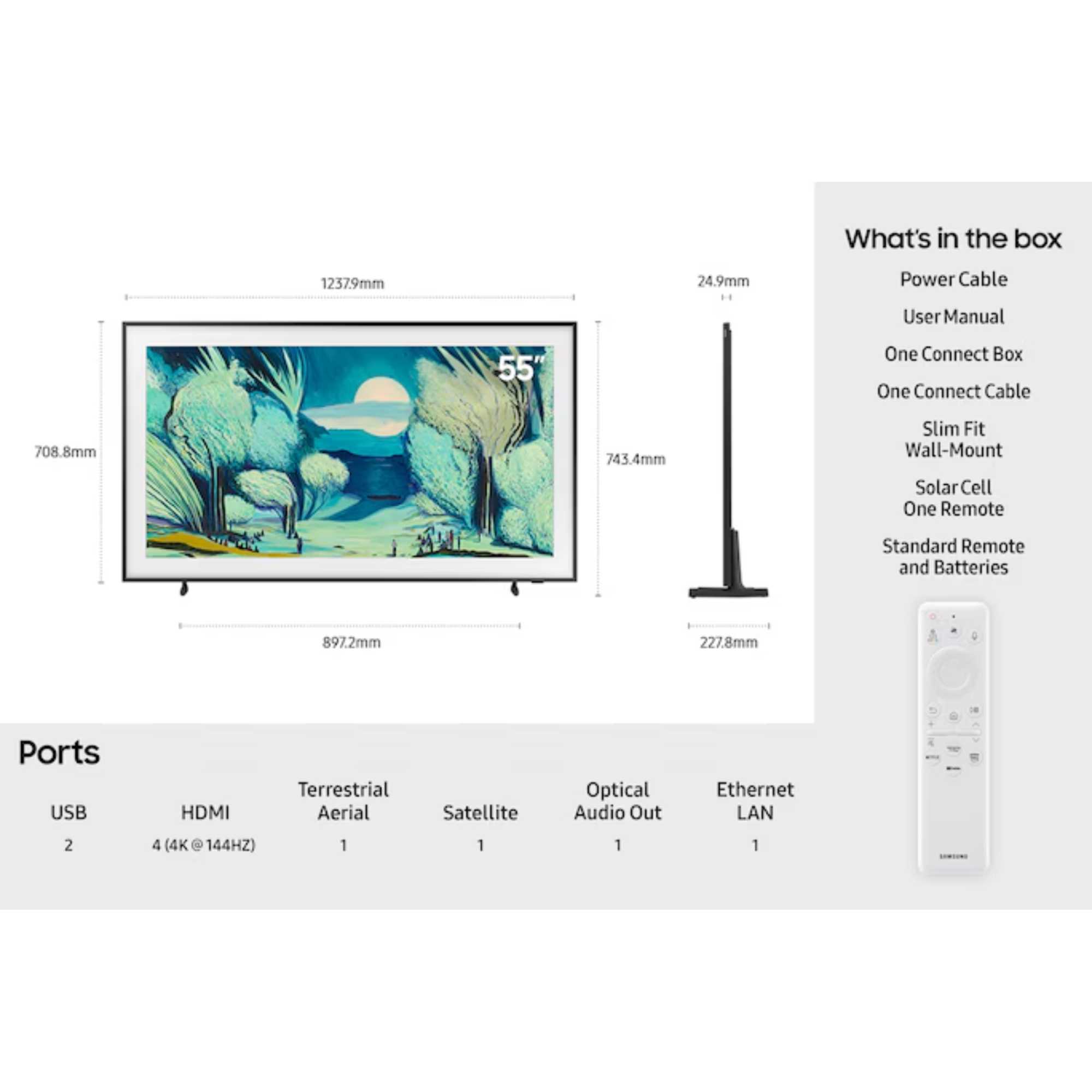 The Frame 55" 4K Ultra HD QLED Quantum HDR Smart TV - QE55LS03FA