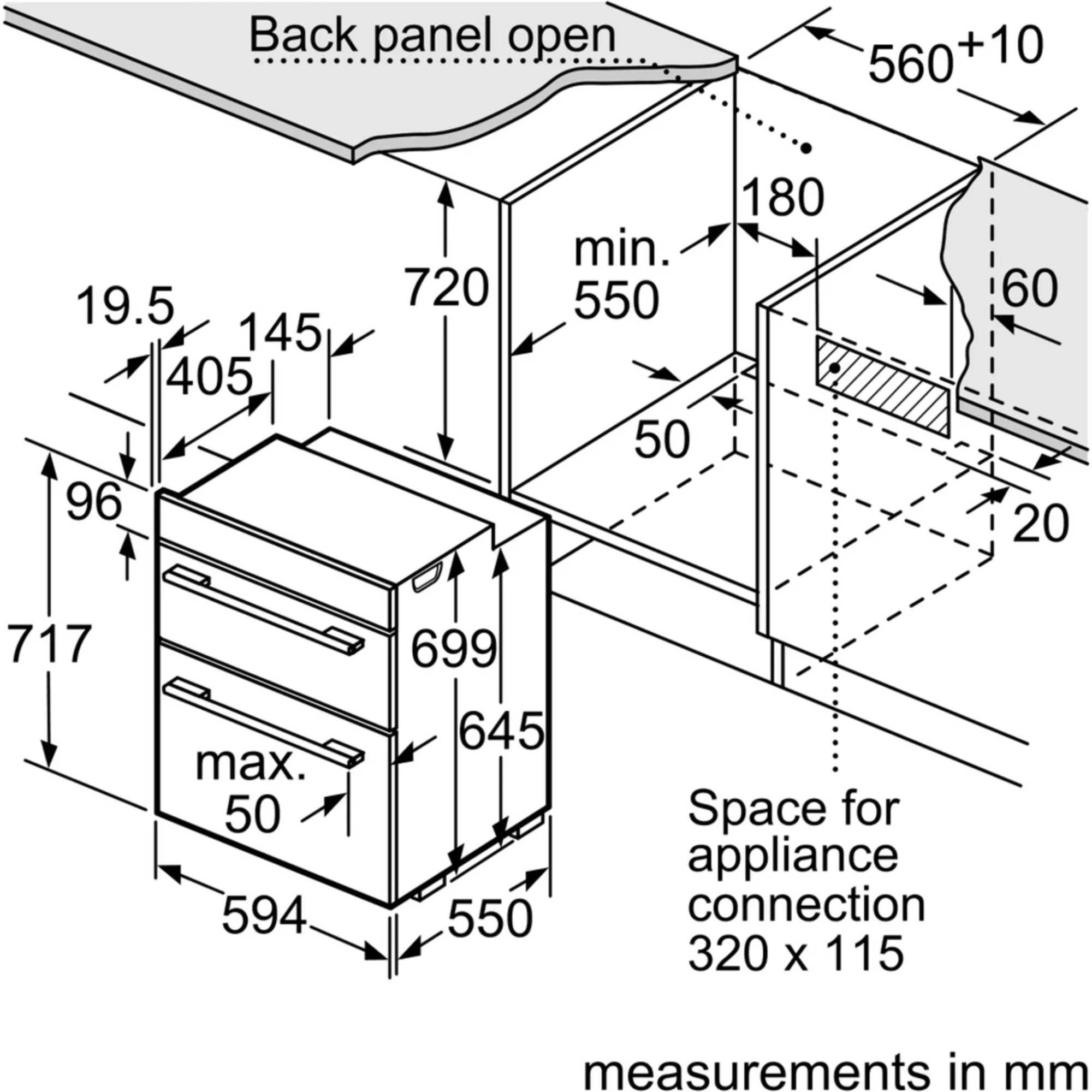 Series 4 NBS533BS0B Built-Under Double Oven- Stainless Steel