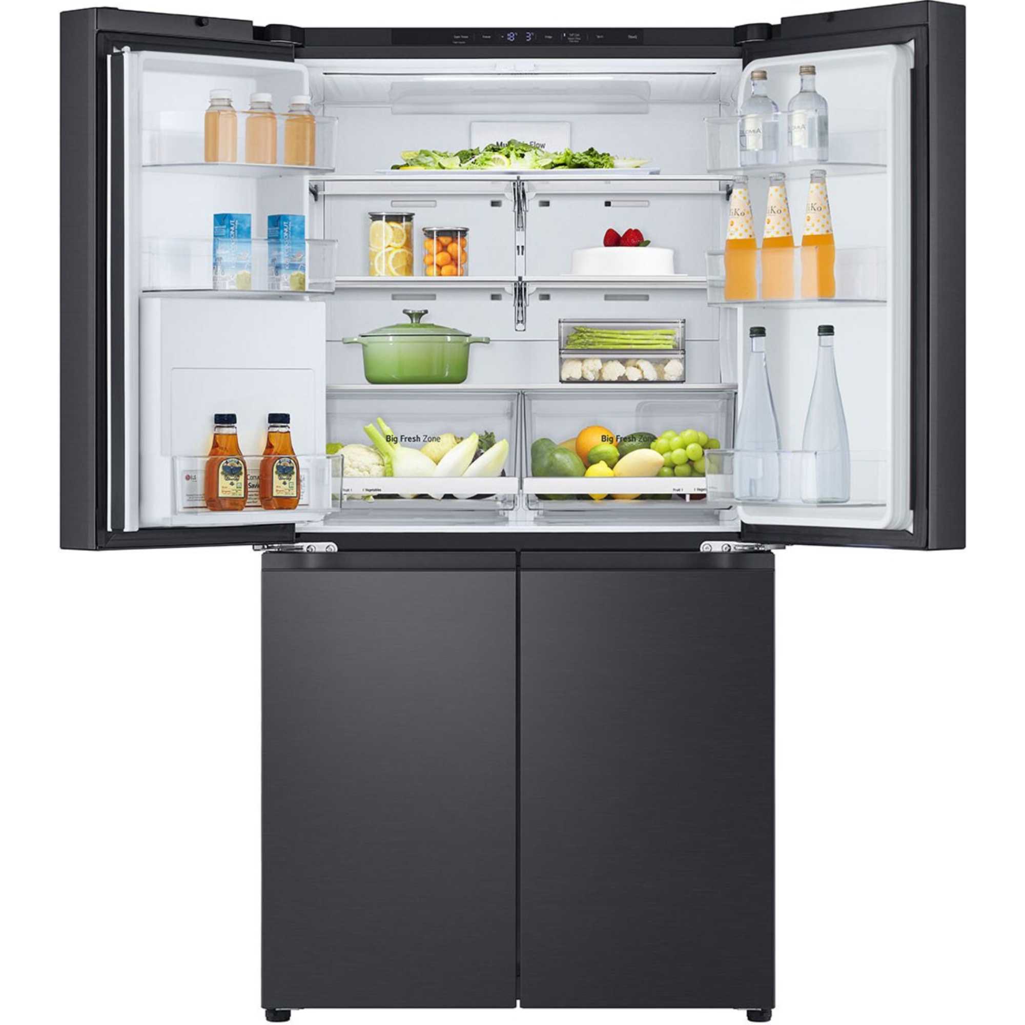 GMF960EV4E NatureFRESH American Style Fridge Freezer - Essence Black Steel