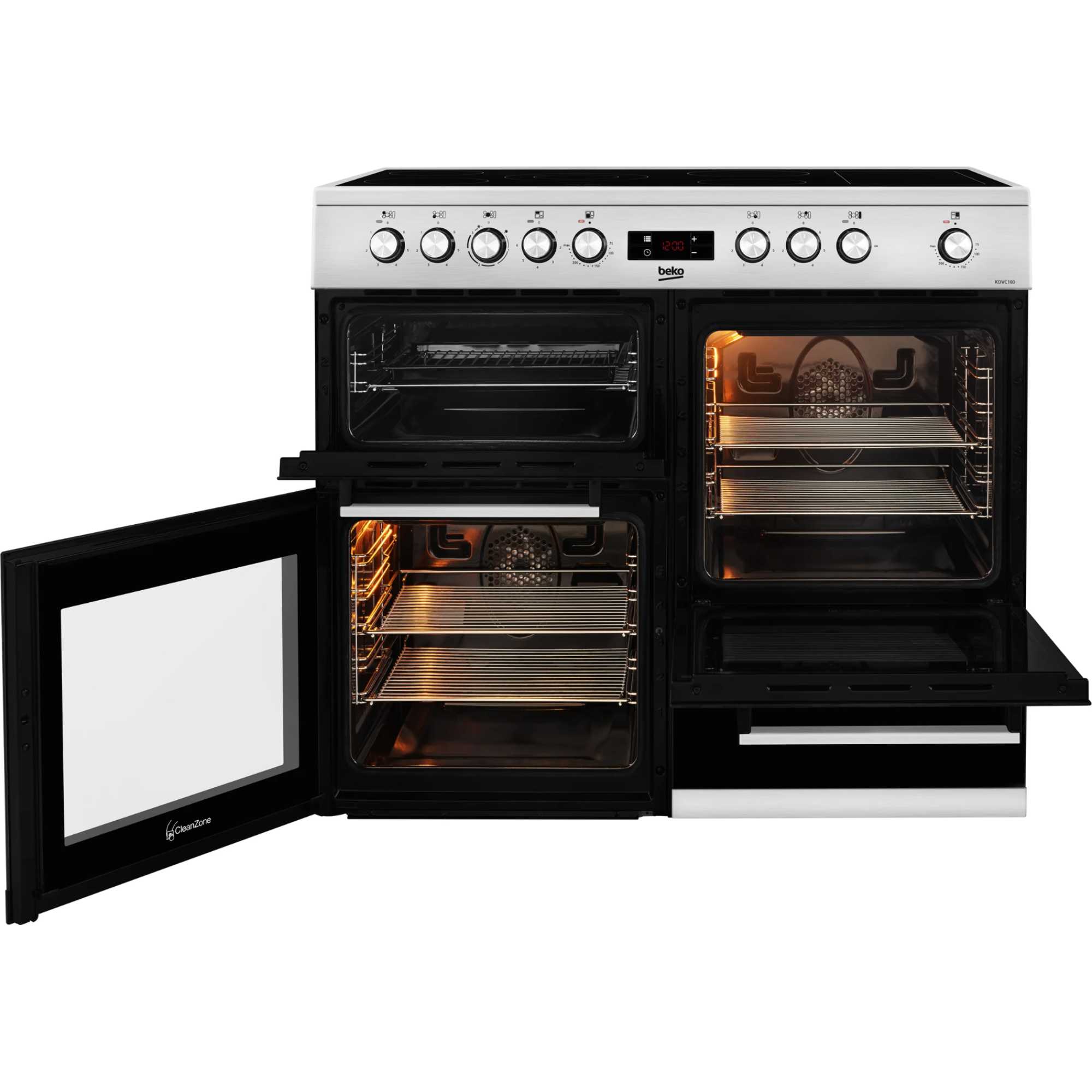 100cm Double Oven Range Cooker with 5 Ceramic Hobs - KDVC100X