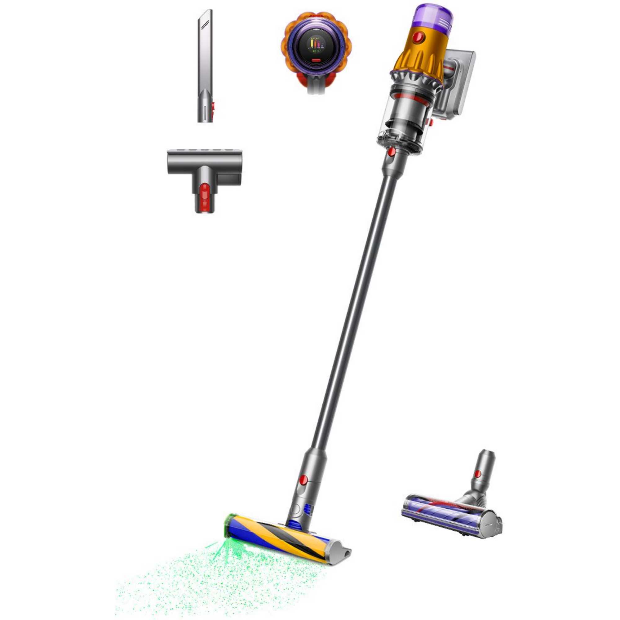 V12 Detect Slim Absolute Cordless Vacuum Cleaner, Yellow / Nickel