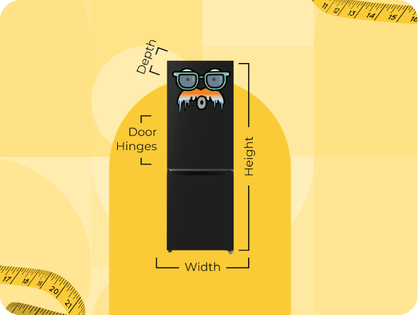 How to measure a fridge freezer.