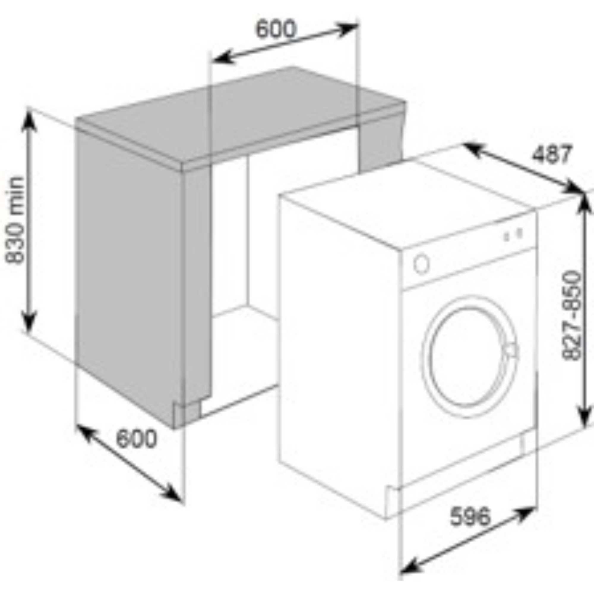 BATDH7A1TCEB-80 7kg Built-in Heat Pump Dryer - Black