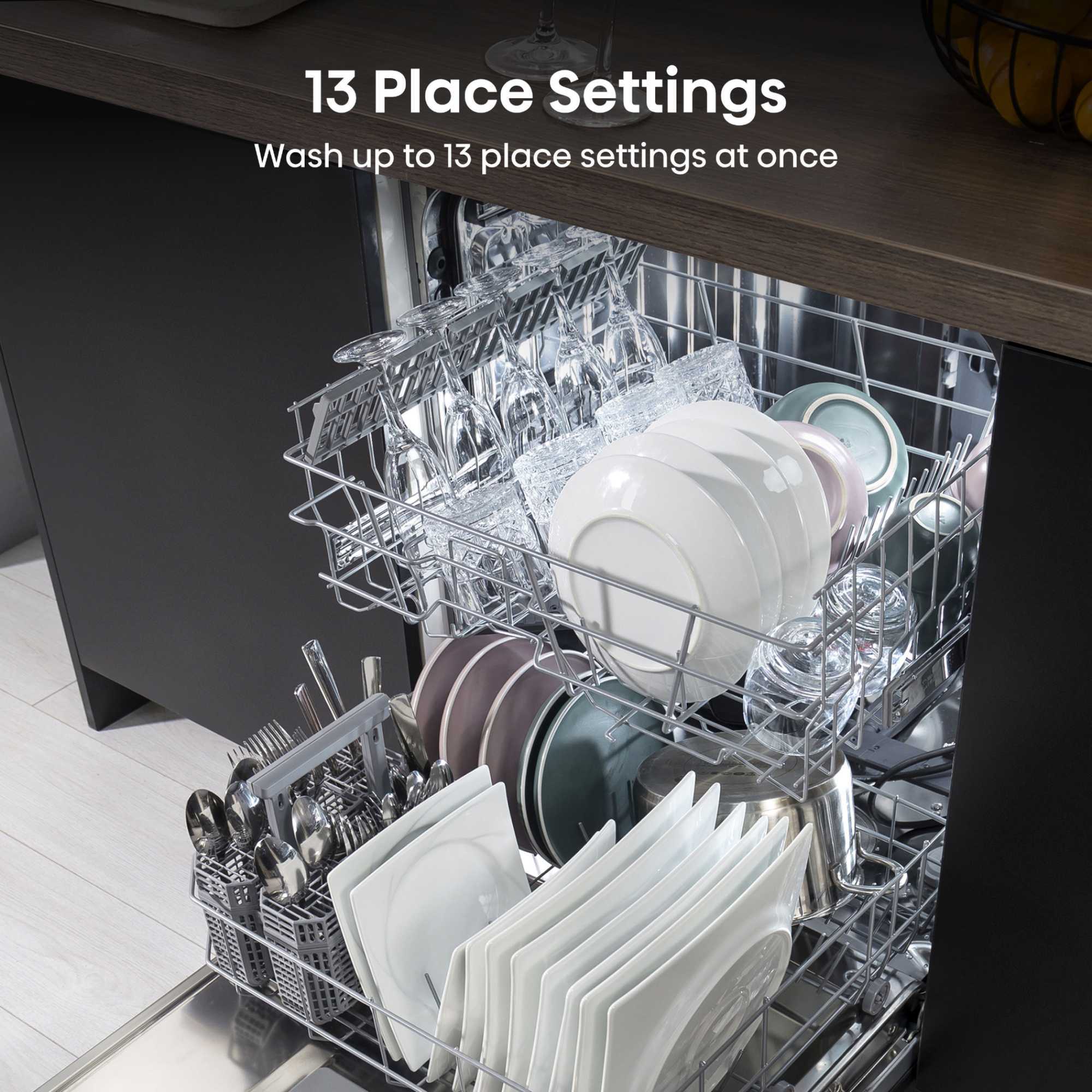 HV642E90UK 13 Place Fully Integrated Self-Clean Dishwasher - Silver
