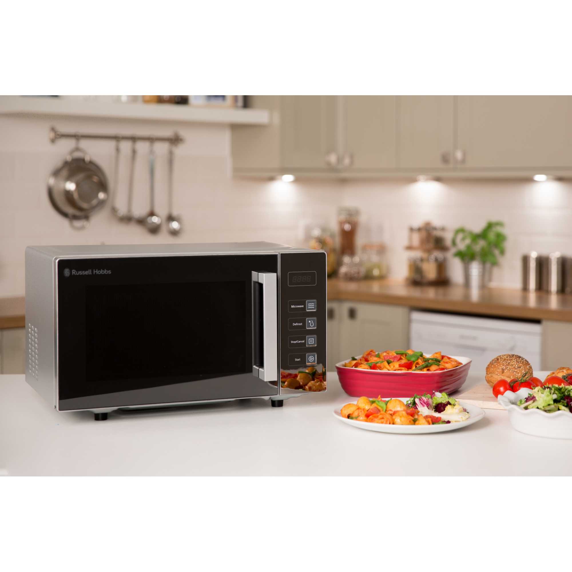 RHEM2301S 23L Flatbed Solo 800w Microwave - Silver